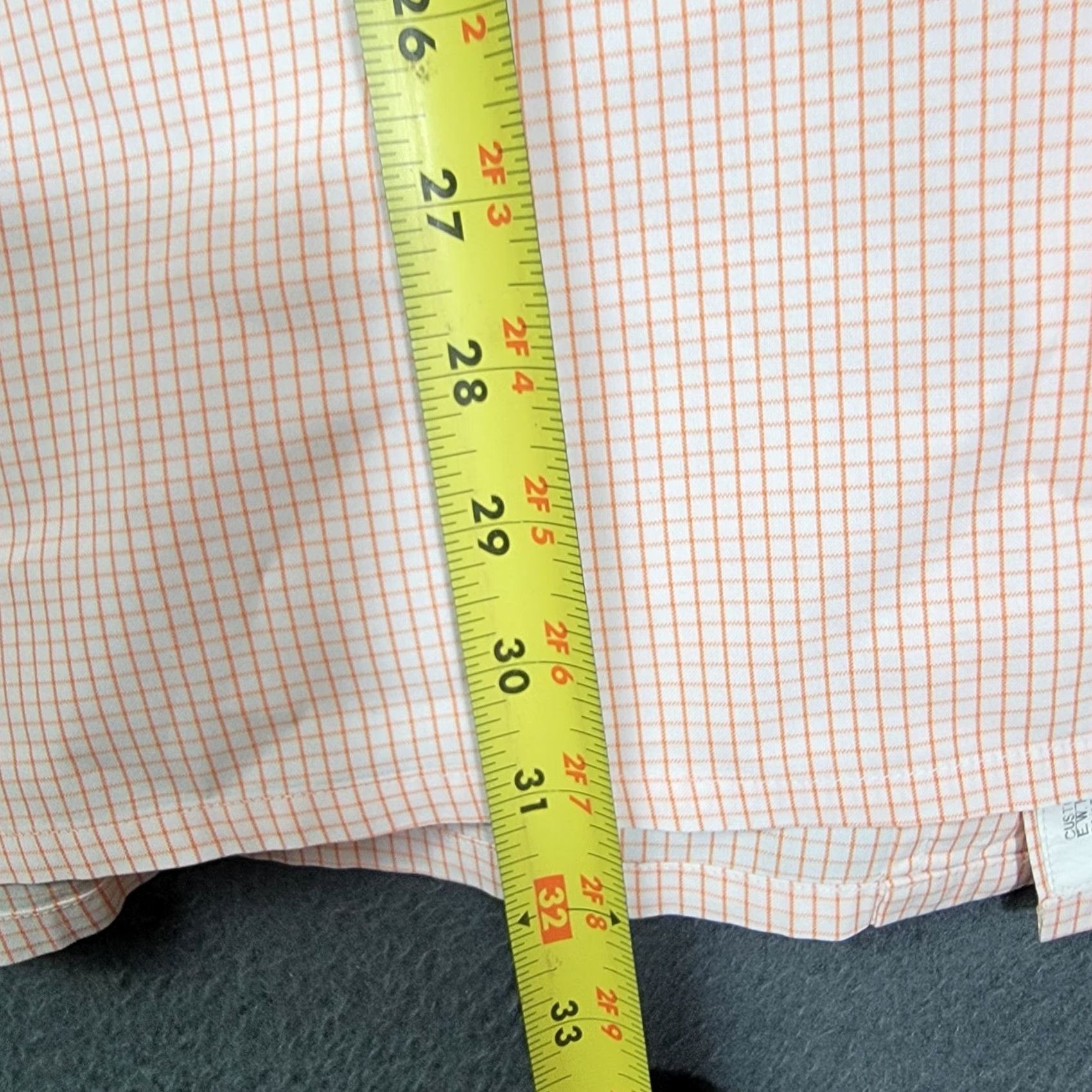 Vintage Measure Up 3XL Button-Down Shirt Adult Short Sleeve Check Orange Cotton Casual - Mens Size US XXL / EU 58 / 5 - 5 Thumbnail