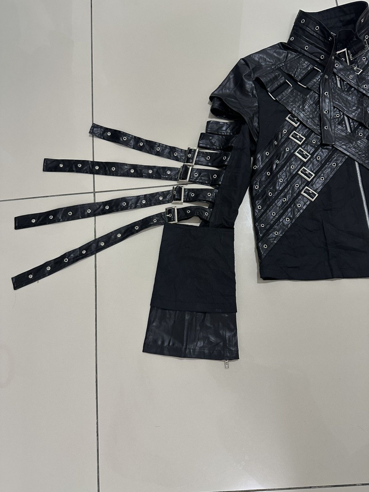 Metal Punk Rave Bondages Steampunk Jacket Cropped top Stlye