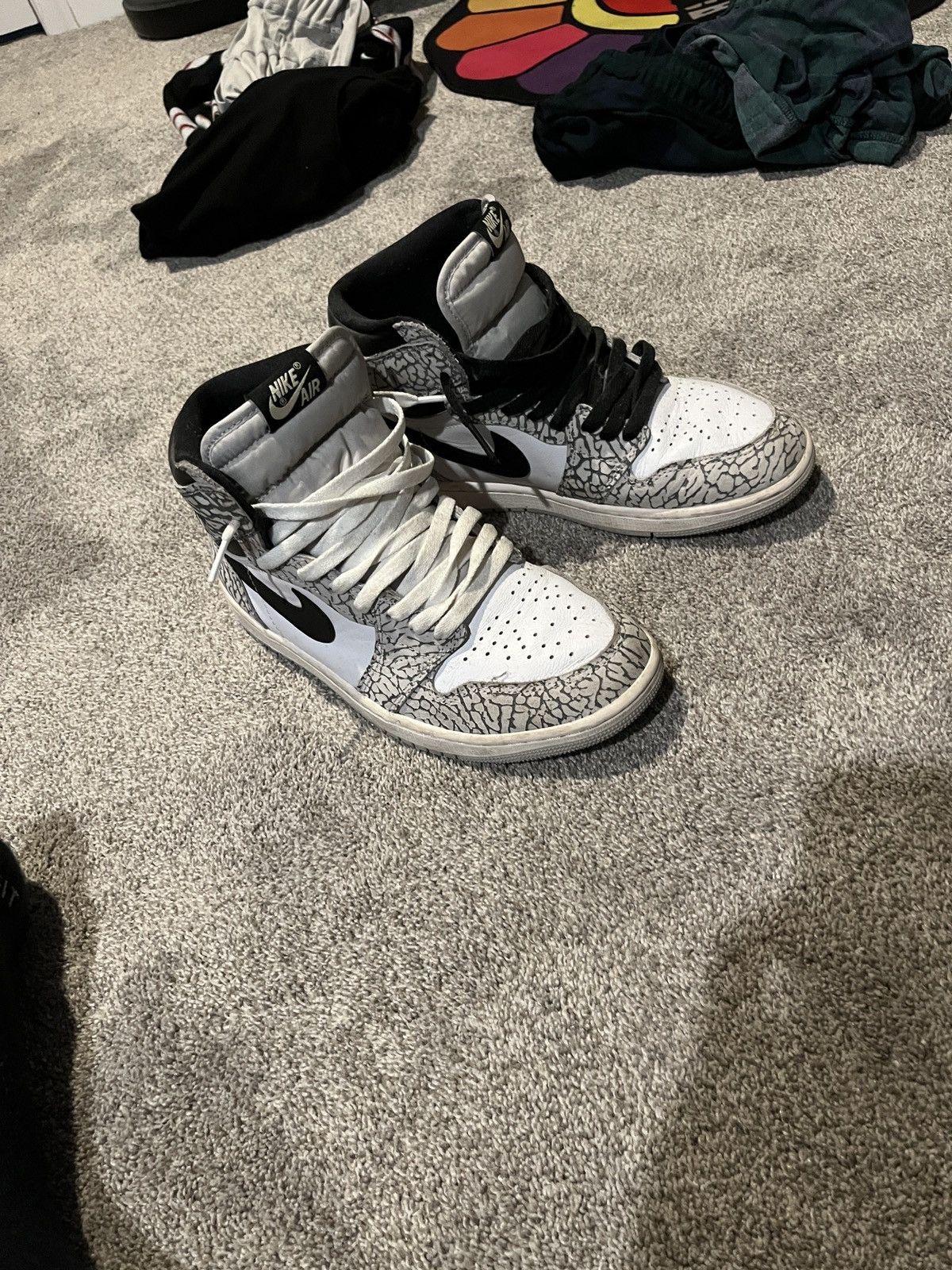 Jordan Brand Air Jordan High Retro White Cement Size 8.5 Size US 8.5 / EU 41-42 - 1 Thumbnail