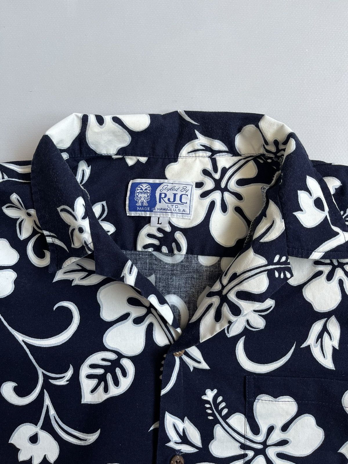 Other Vintage RJC Men Blue Floral Hawaiian Cotton Button Up Shirt Size US L / EU 52-54 / 3 - 2 Thumbnail