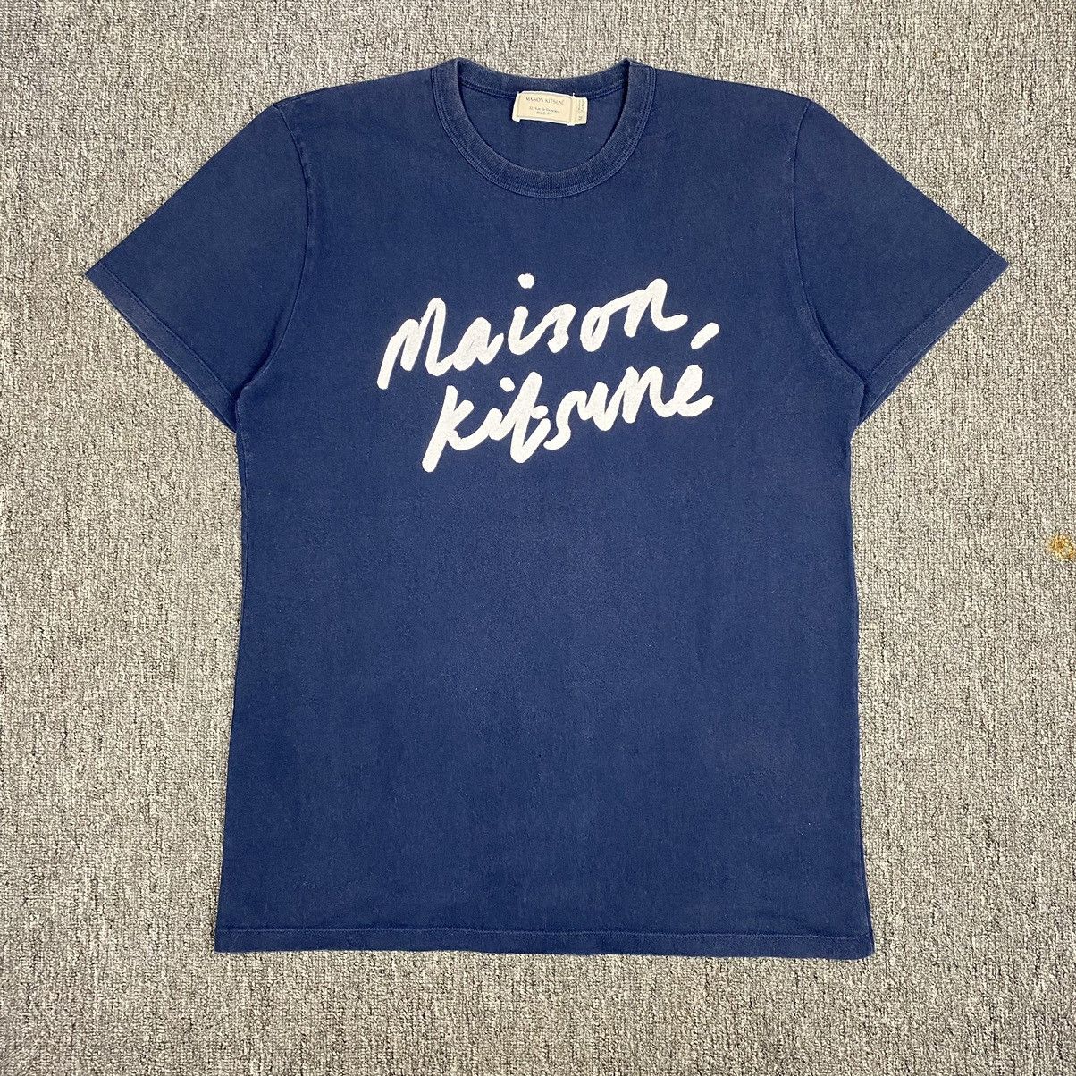 Maison Kitsune Classic Handwriting Tshirt Size US M / EU 48-50 / 2 - 2 Thumbnail