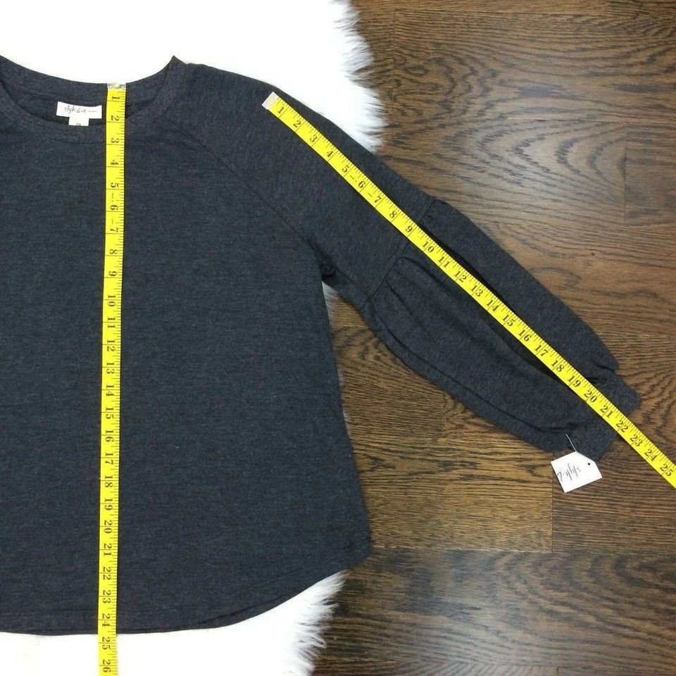 Style & Co Style & Co Plus Size 0X Bishop Sleeve Sweatshirt L/S Shirt Size XL / US 12-14 / IT 48-50 - 10 Thumbnail