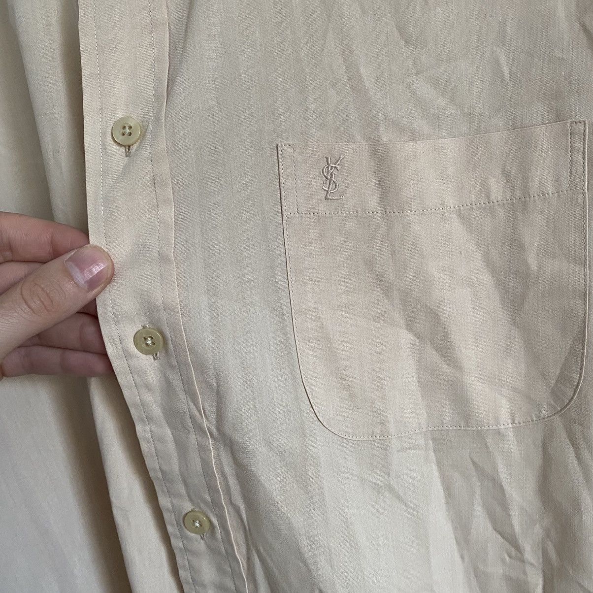 Yves Saint Laurent Vintage Yves Saint Laurent Shirt Button Up Small Logo Size US M / EU 48-50 / 2 - 11 Thumbnail