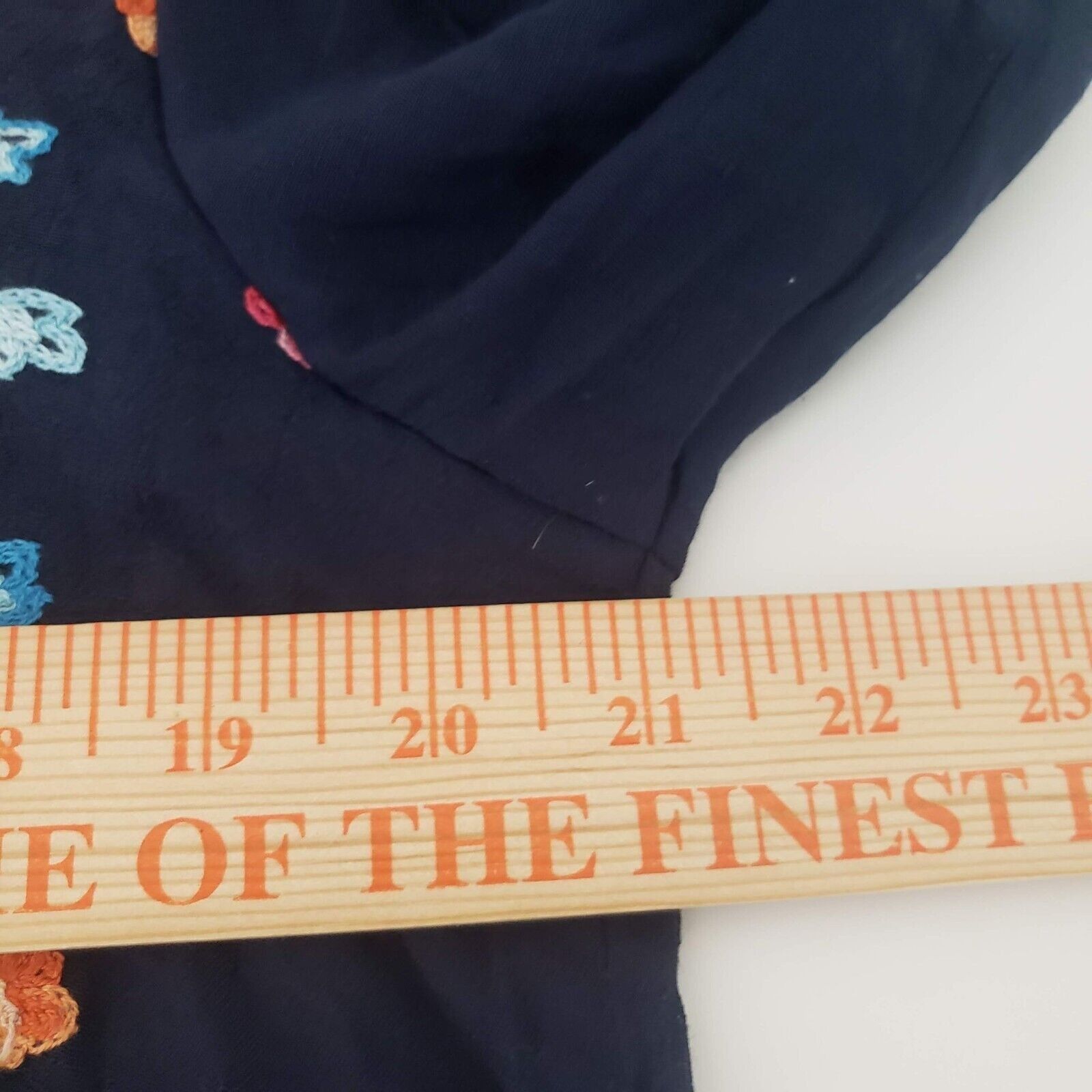 Designer Fig & Flower Emboidered Shirt Womens Size Medium Blue Floral Size M / US 6-8 / IT 42-44 - 10 Thumbnail
