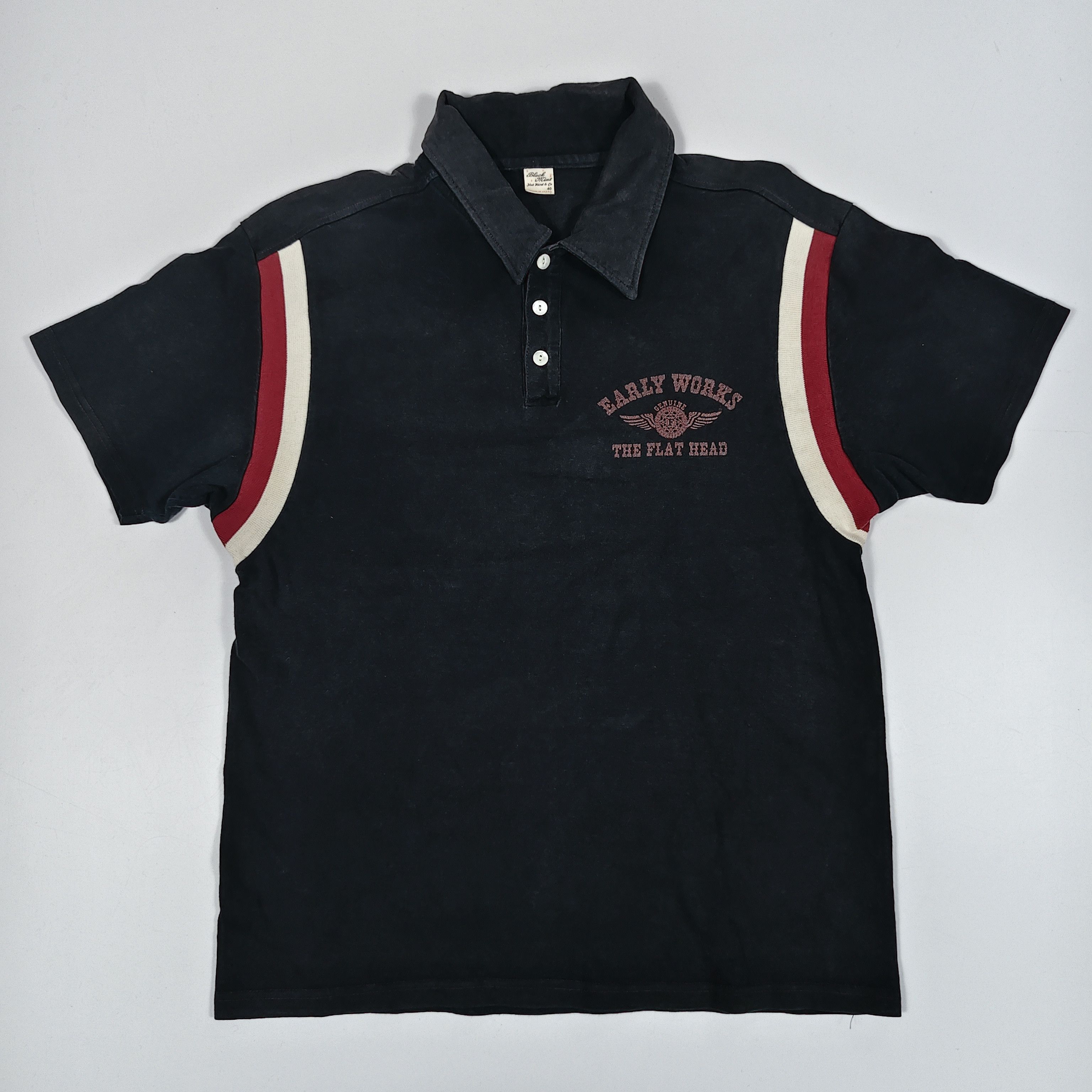 The Flat Head Vintage The Flat Head Early Works Bowling Black Stripes #A Size US M / EU 48-50 / 2 - 2 Thumbnail