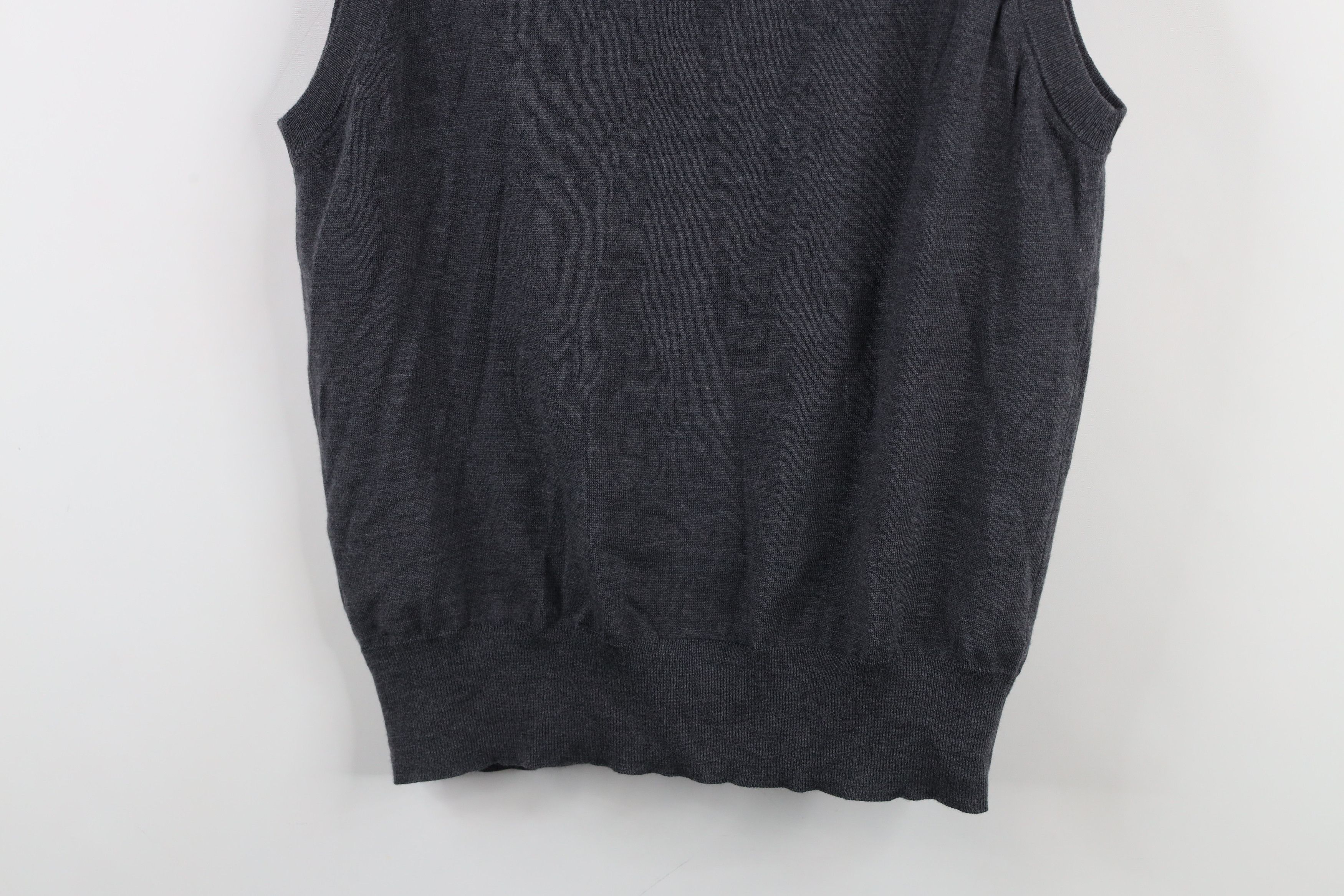 Brooks Brothers × Vintage Vintage Brooks Brothers Merino Wool Knit Sweater Vest Gray Size US L / EU 52-54 / 3 - 11 Thumbnail