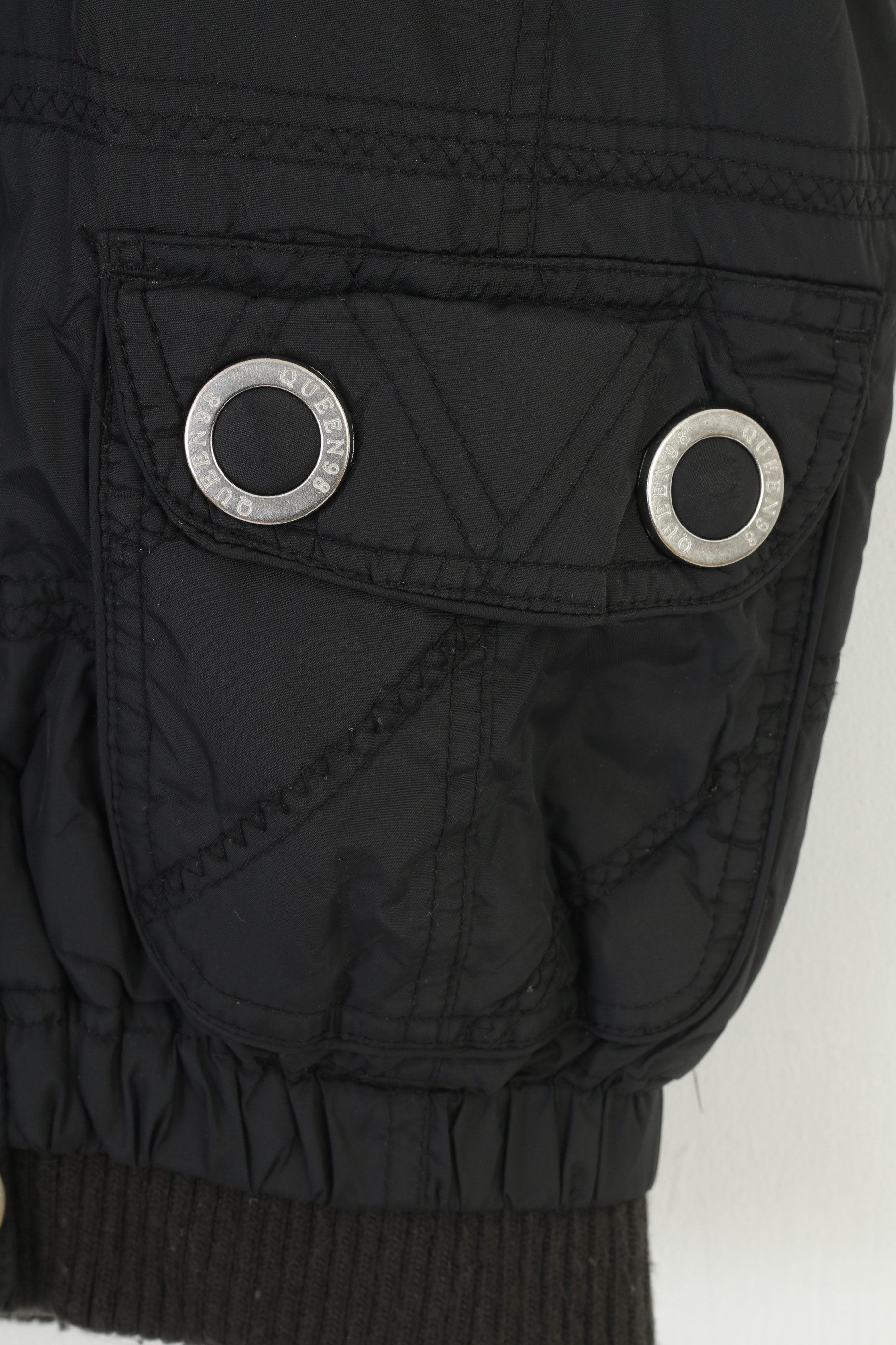 Vintage Queen Women S Vest Bodywarmer Black Quilted Zip 10738 Size S / US 4 / IT 40 - 5 Thumbnail
