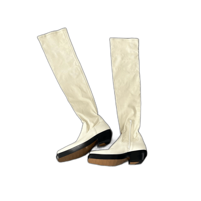Bottega Veneta Bottega Veneta White Knee High Boots Size US 8 / IT 38 - 1 Thumbnail