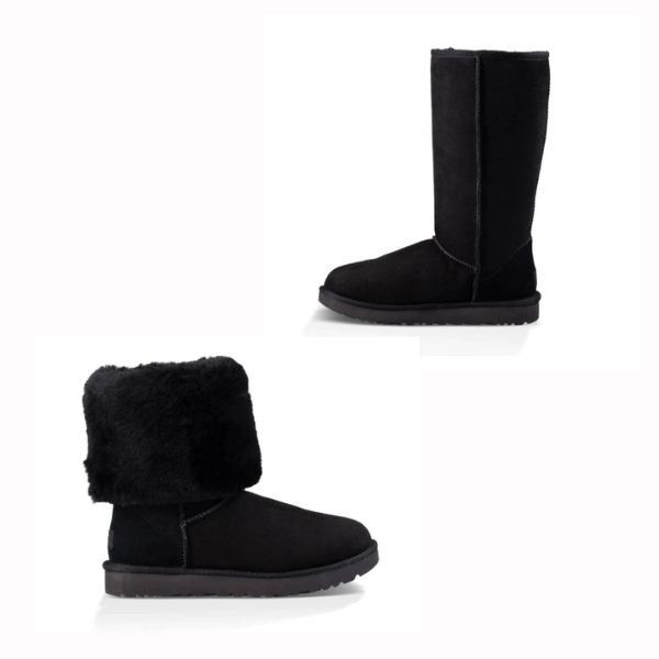Ugg Ugg Australia Classic Tall Boots Size 8 Black Sheepskin & Su Size US 6 / IT 36 - 1 Thumbnail