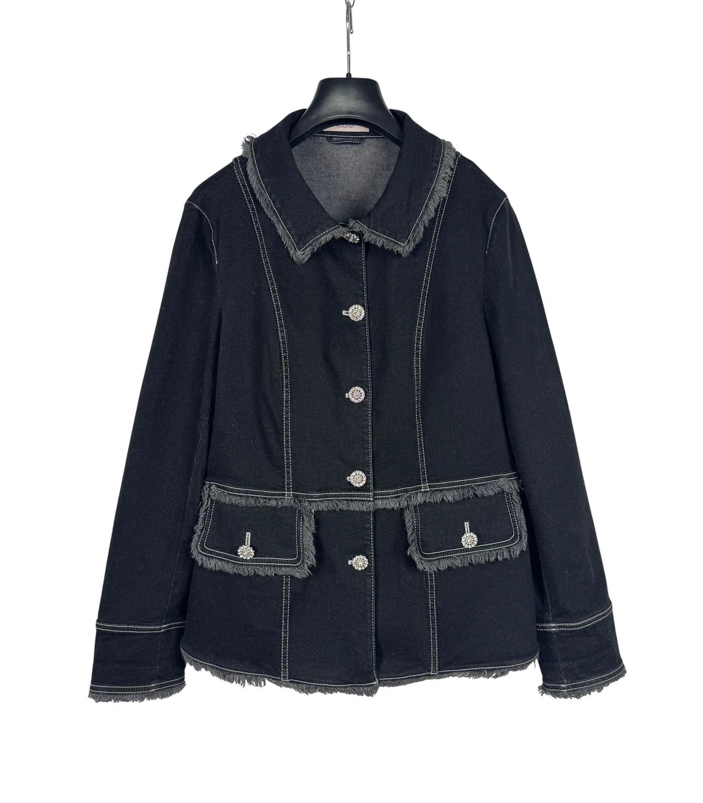 Laurel Laurel Denim Fringed Jacket Vintage size 44 Size L / US 10 / IT 46 - 9 Thumbnail