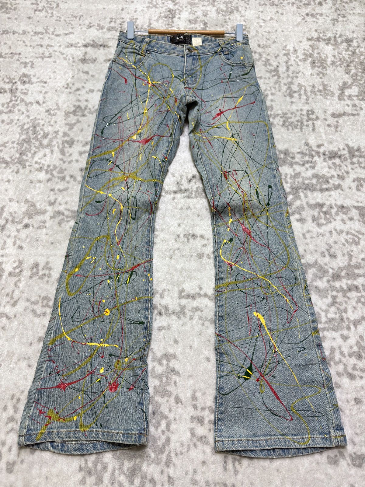 Hysteric Glamour Flare LA Jeans Paint Splash Junya Watanabe Style Bootcut Size US 26 / EU 42 - 1 Thumbnail