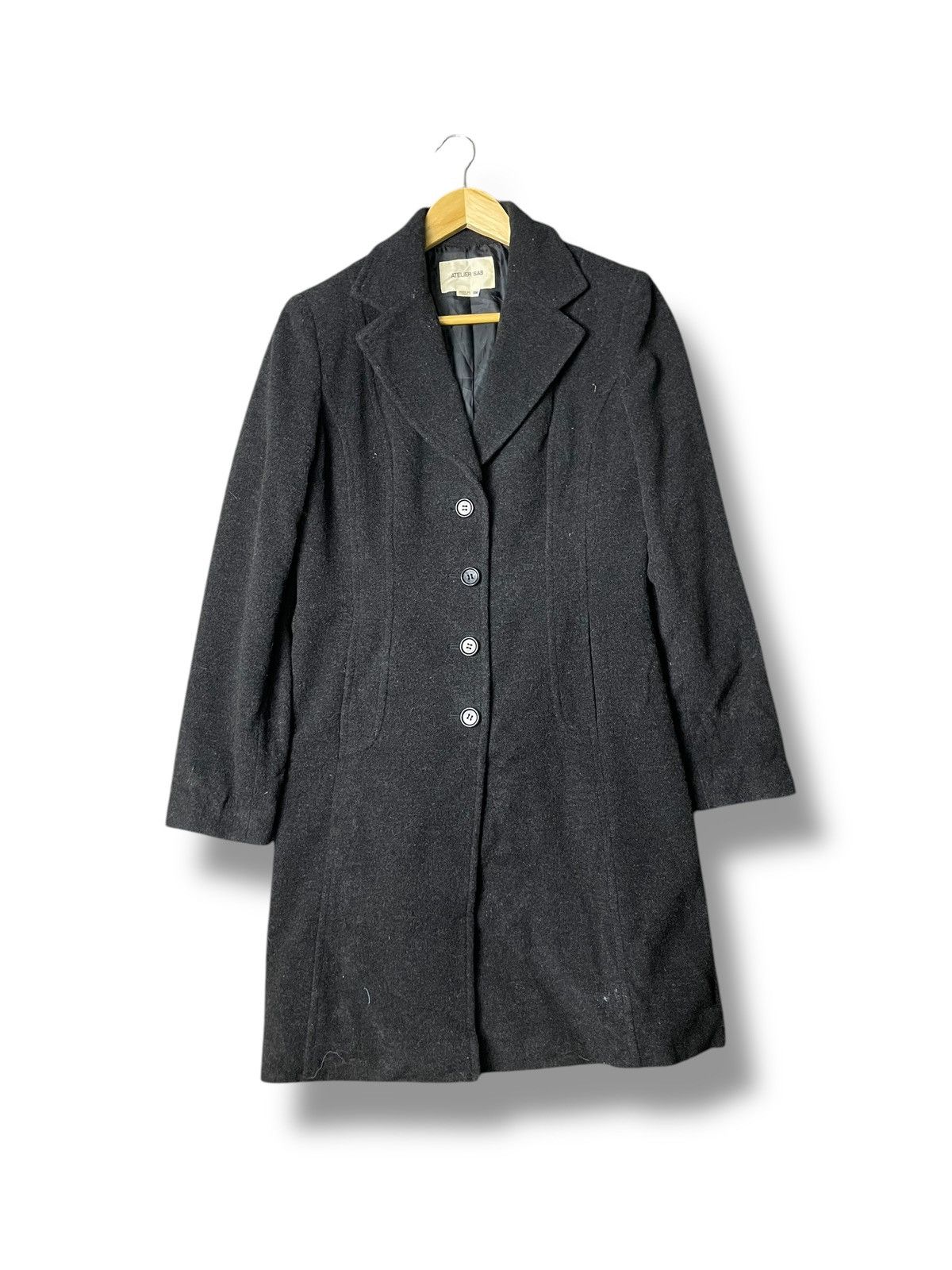 Designer × Japanese Brand × Vintage Atelier Sab x Japanese Brand Long Wool Coat (40) Size US S / EU 44-46 / 1 - 1 Thumbnail