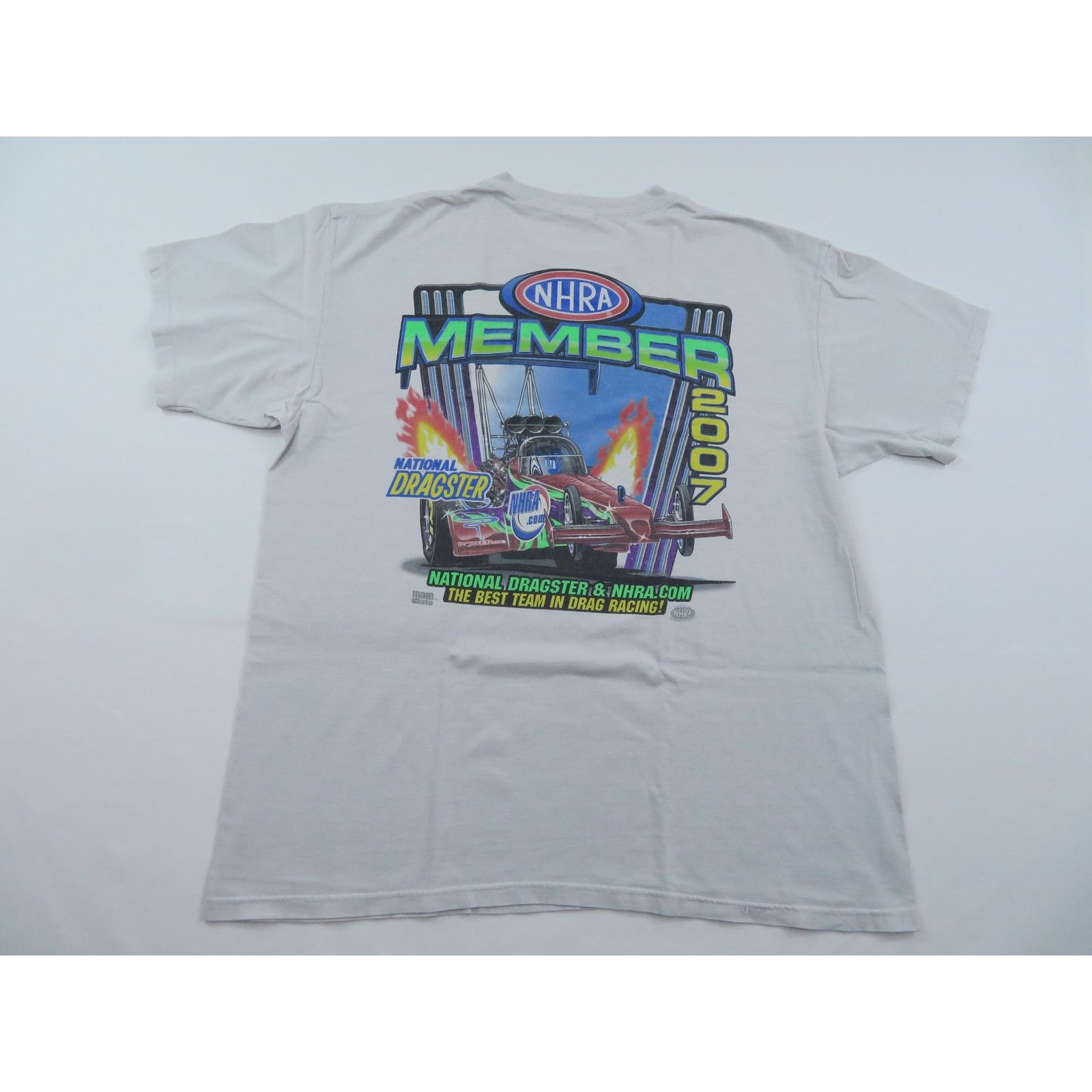 Anvil NHRA Member Double Sided Graphic White T-shirt Sz XL Anvil Size US XL / EU 56 / 4 - 1 Thumbnail