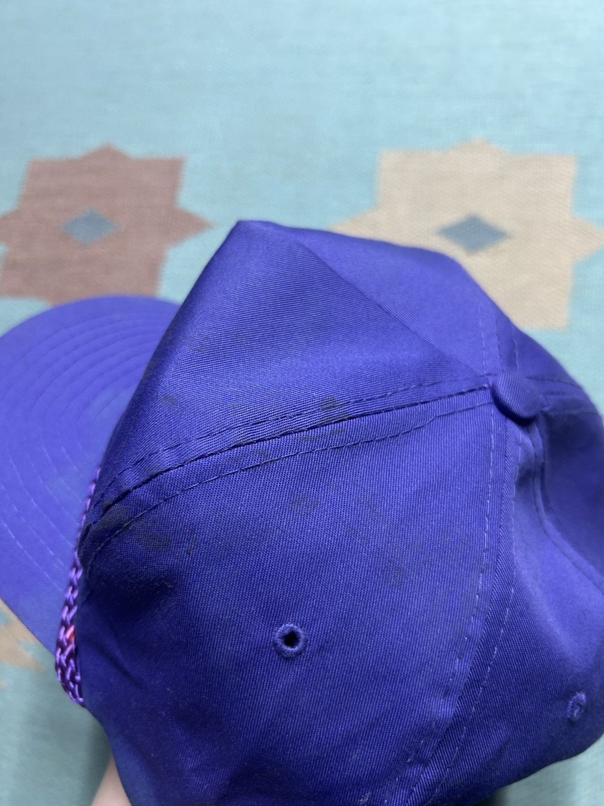 Vintage Vtg SnapBack hat valley petroleum oil gas Michigan purple Size ONE SIZE - 4 Thumbnail