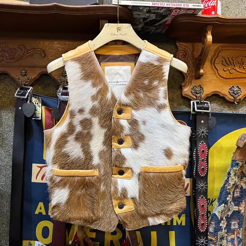 RRL Ralph Lauren RRL Limited Edition Horsehair Leather Vest Size US S / EU 44-46 / 1 - 1 Thumbnail