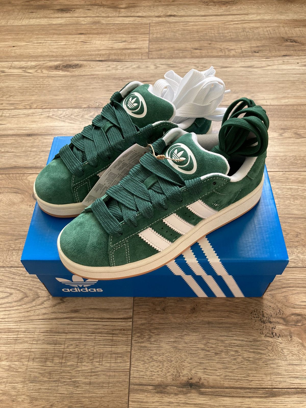 Adidas adidas Campus 00s Dark Green Cloud White (H03472) 38.5 EU Size US 6 / EU 39 - 10 Thumbnail