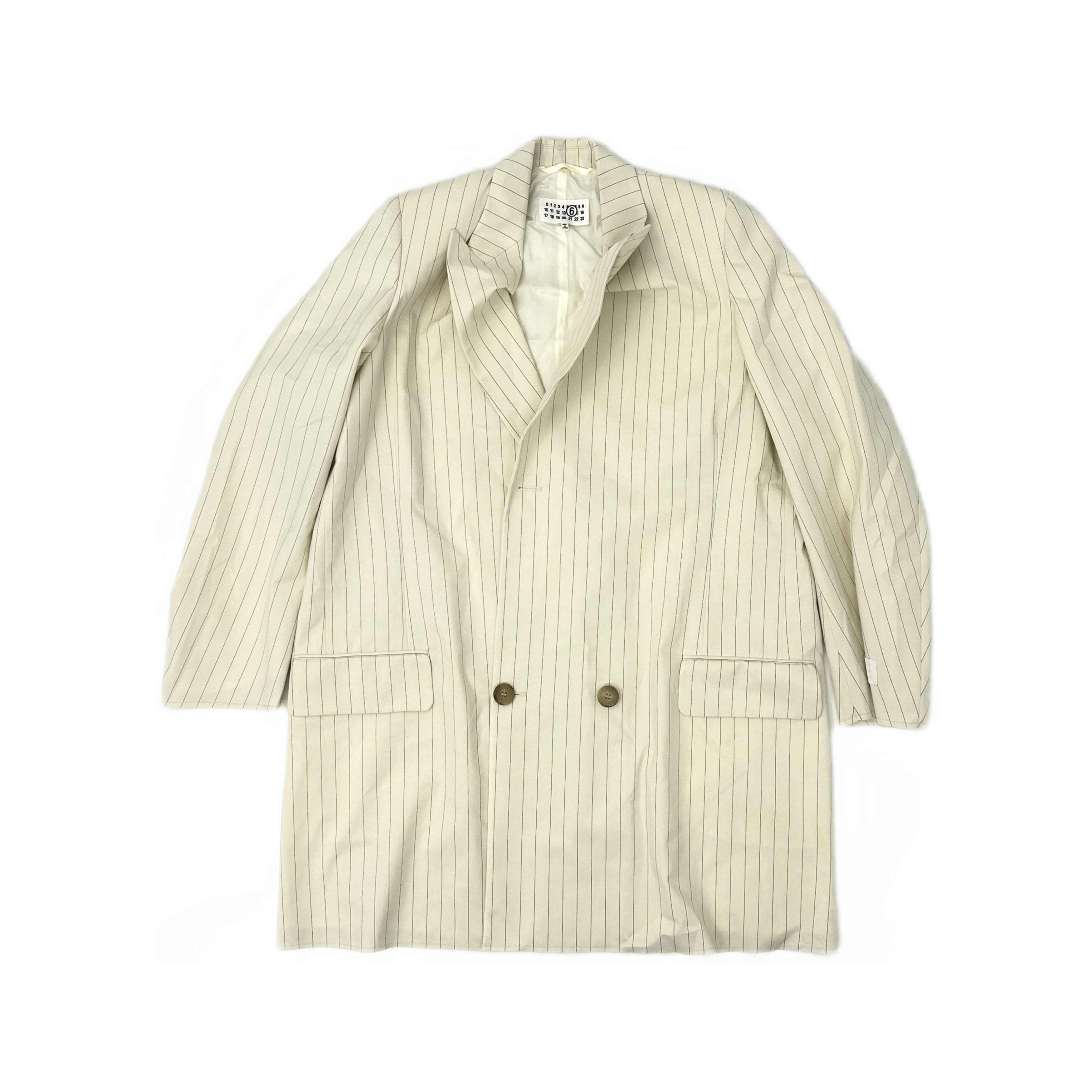 MM6 MM6 Maison Margiela Striped Double Breasted Blazer Size 36 Size XS / US 0-2 / IT 36-38 - 1 Thumbnail