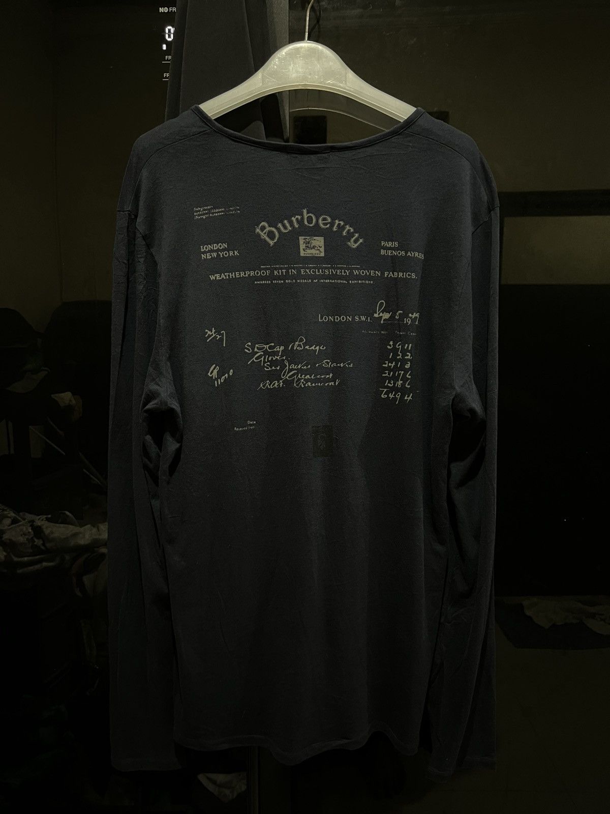 Burberry Burberry Black Thin Soft Cotton Long Sleeve T-Shirt Size US L / EU 52-54 / 3 - 3 Thumbnail