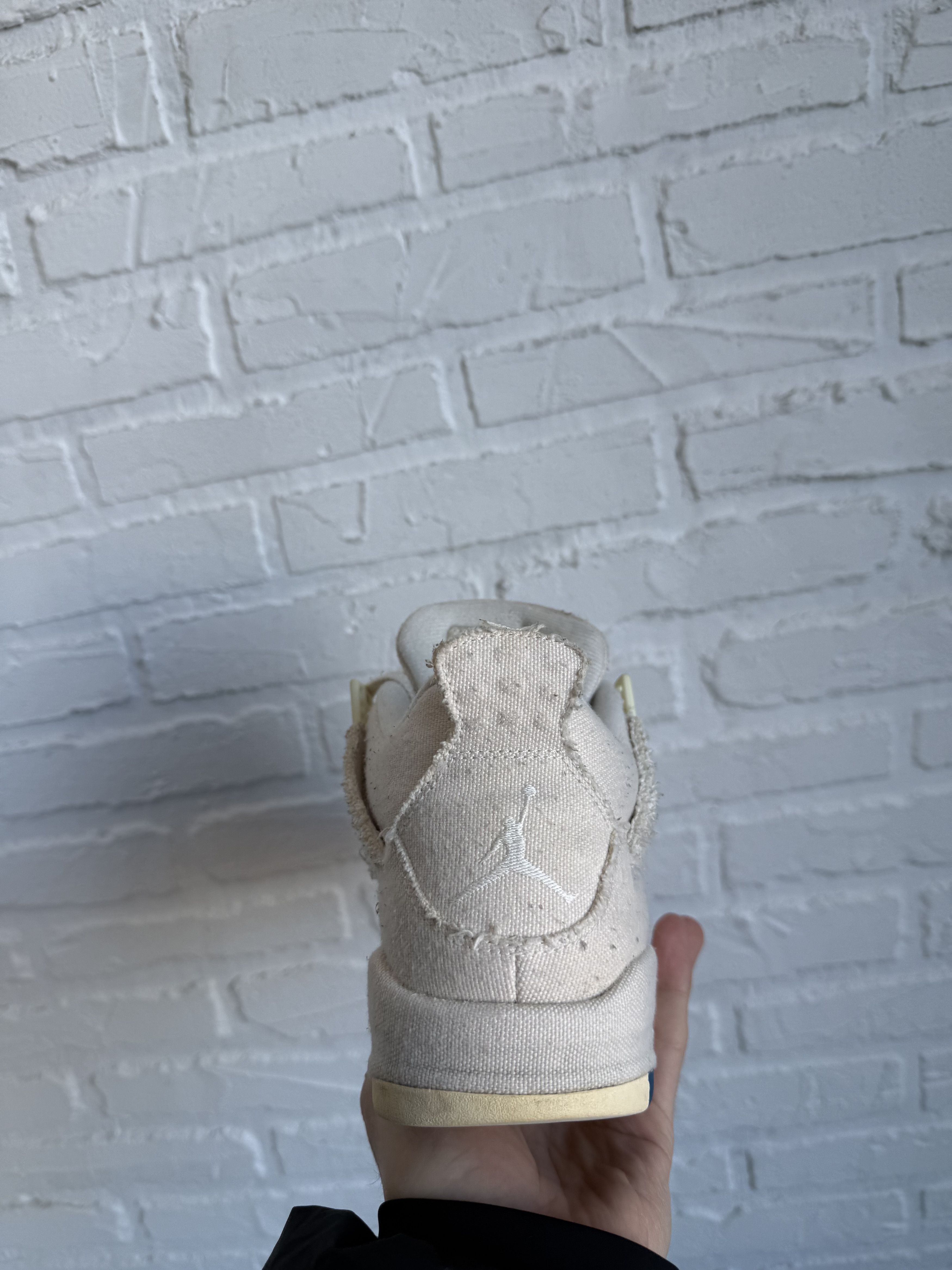 Nike Nike Air Jordan 4 Sail Blank Canvas Cement Grey Size US 6.5 / IT 36.5 - 15 Thumbnail