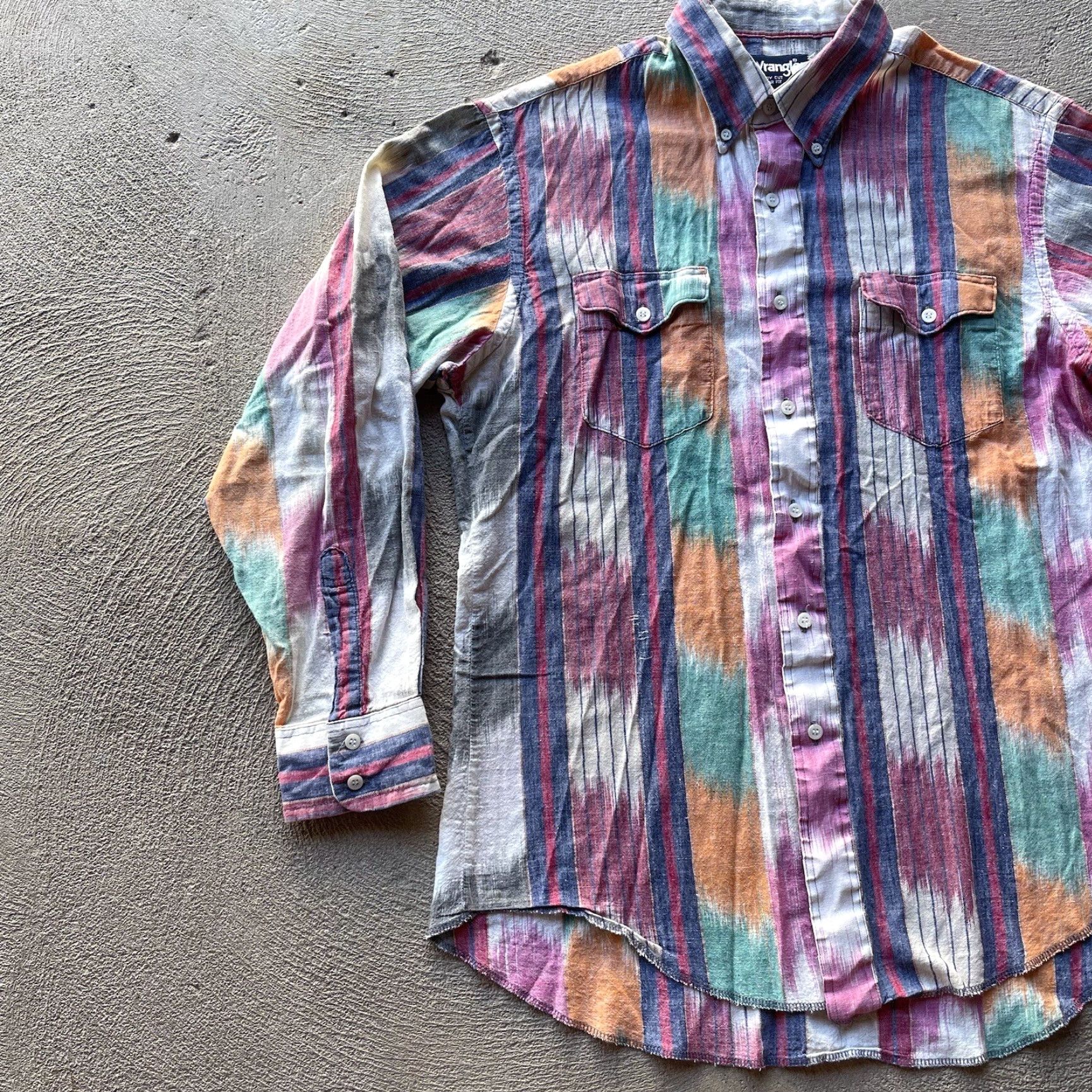 Wrangler VINTAGE Wrangler Shirt Mens Button-Up Western Aztec Long Sleeve White Cotton 16 33 M Mens Size US M / EU 48-50 / 2 - 4 Thumbnail