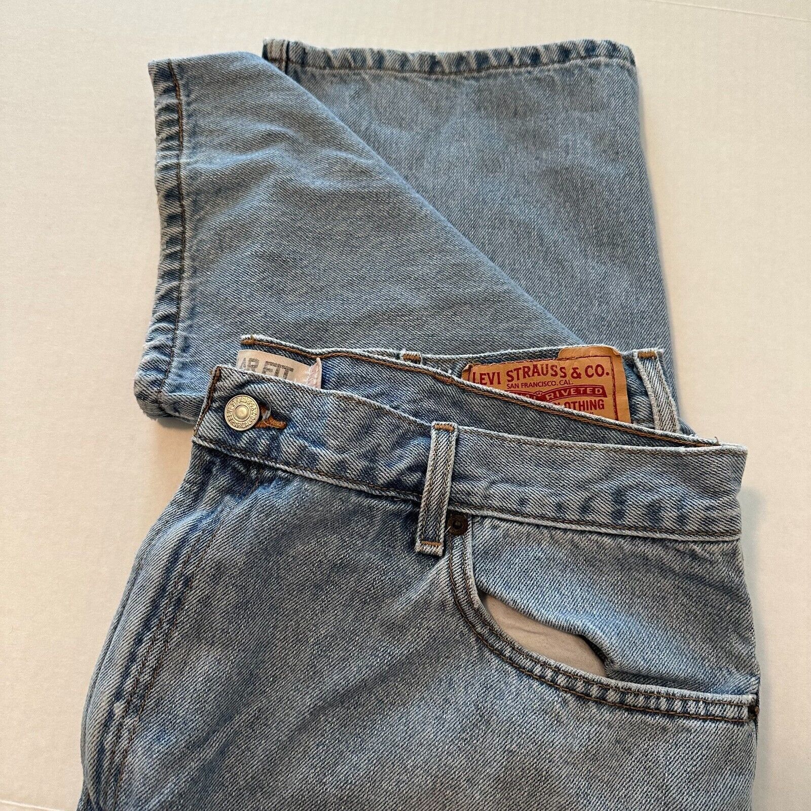 Levi's LEVIS 505, 40x30 Regular fit, Blue Light fade 90s, VINTAGE Size US 40 / EU 56 - 2 Thumbnail