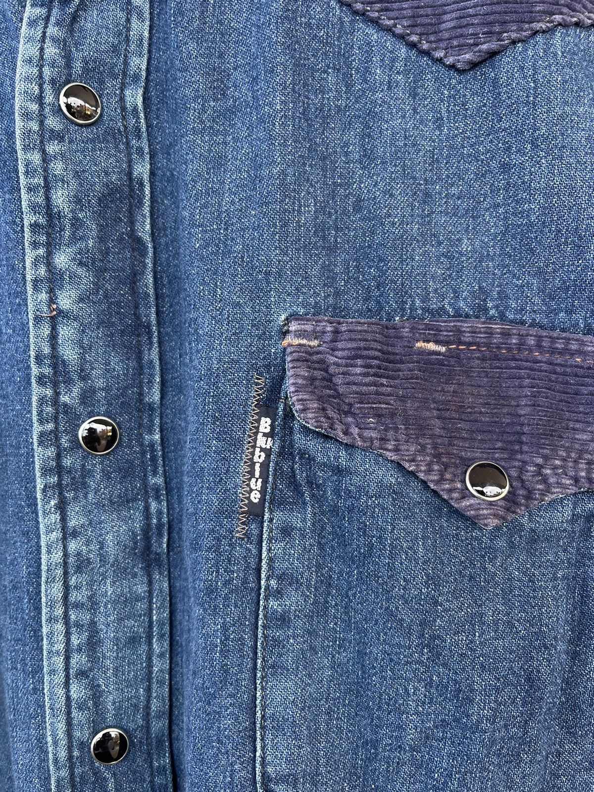 Blue Blue Japan Vintage Blue Blue Japan denime westren shirt Size US M / EU 48-50 / 2 - 6 Thumbnail
