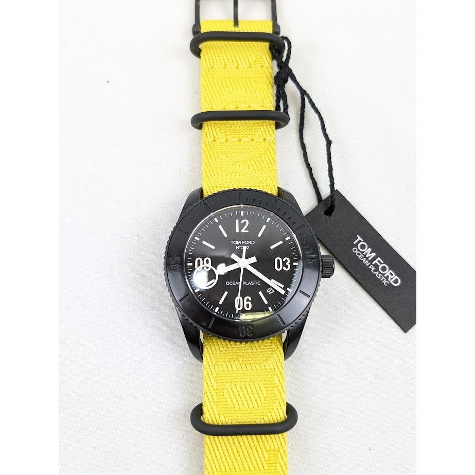 Tom Ford o1rshd1 Size: OS / Plastic Large Case Sports Watch in Yellow Size ONE SIZE - 12 Thumbnail