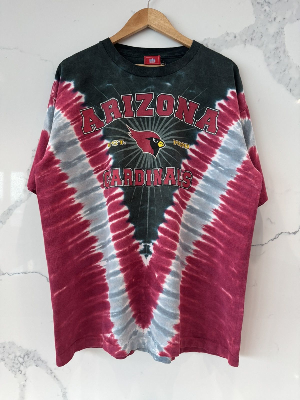 NFL Vintage 1990’s Arizona Cardinals NFL Tie Dye T Shirt Size US XL / EU 56 / 4 - 2 Thumbnail