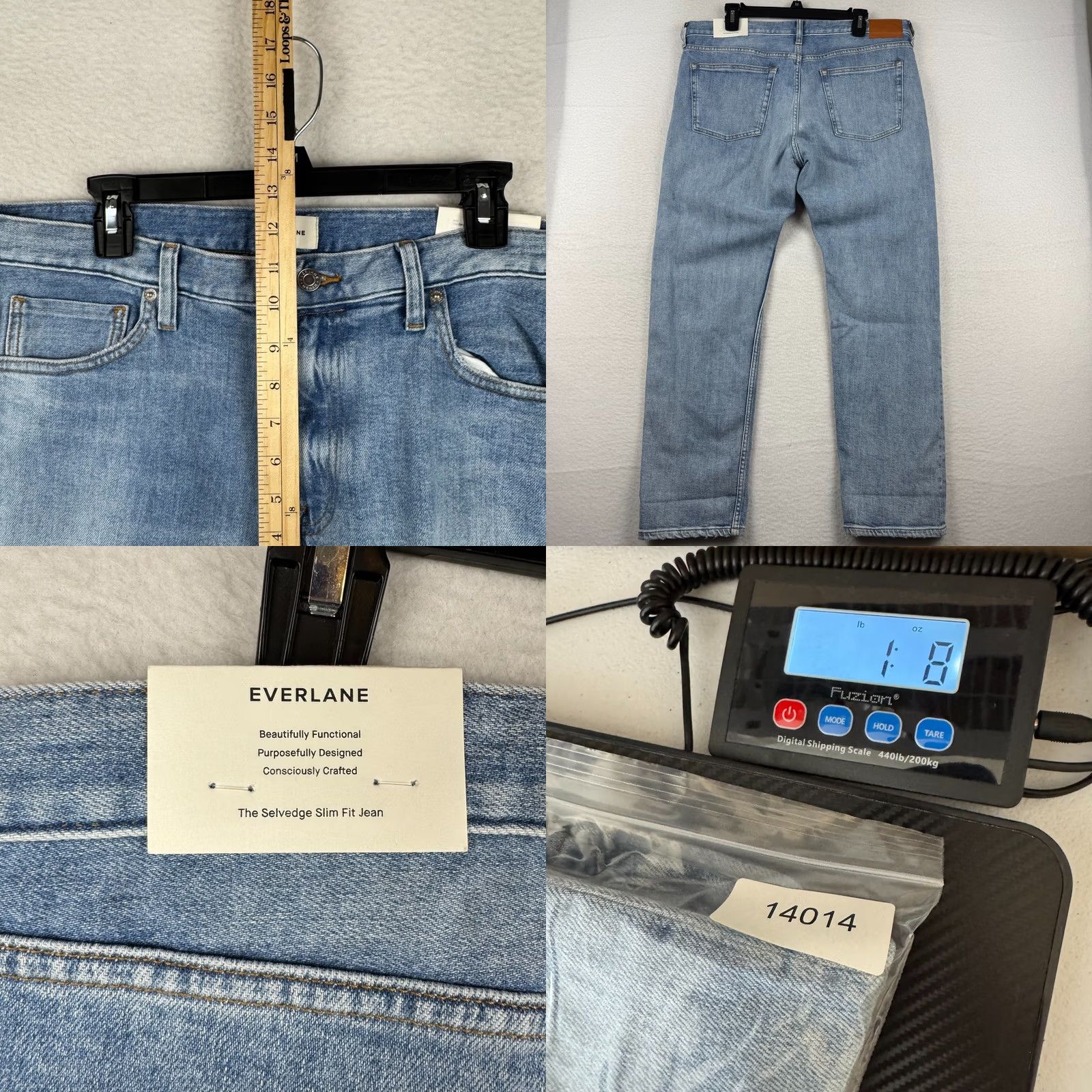 Everlane Everlane Jeans Slim 35x30 Denim Blue 5-Pocket Straight Men's Regular Mint No N/A Size US 35 - 9 Thumbnail