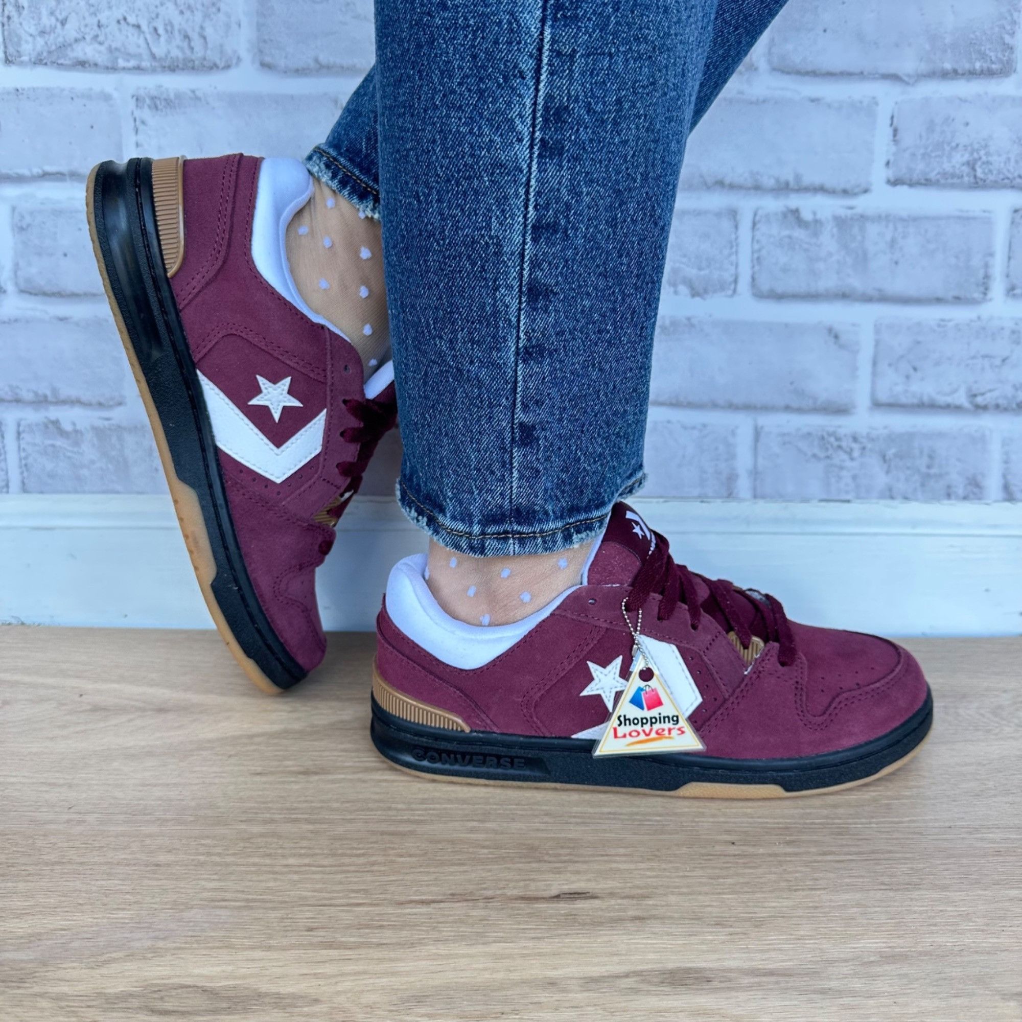 Converse ⭐Converse CL98 Suede Black Deep Bordeaux Gum Sz 10 Womens Sh Size US 10 / IT 40 - 11 Thumbnail