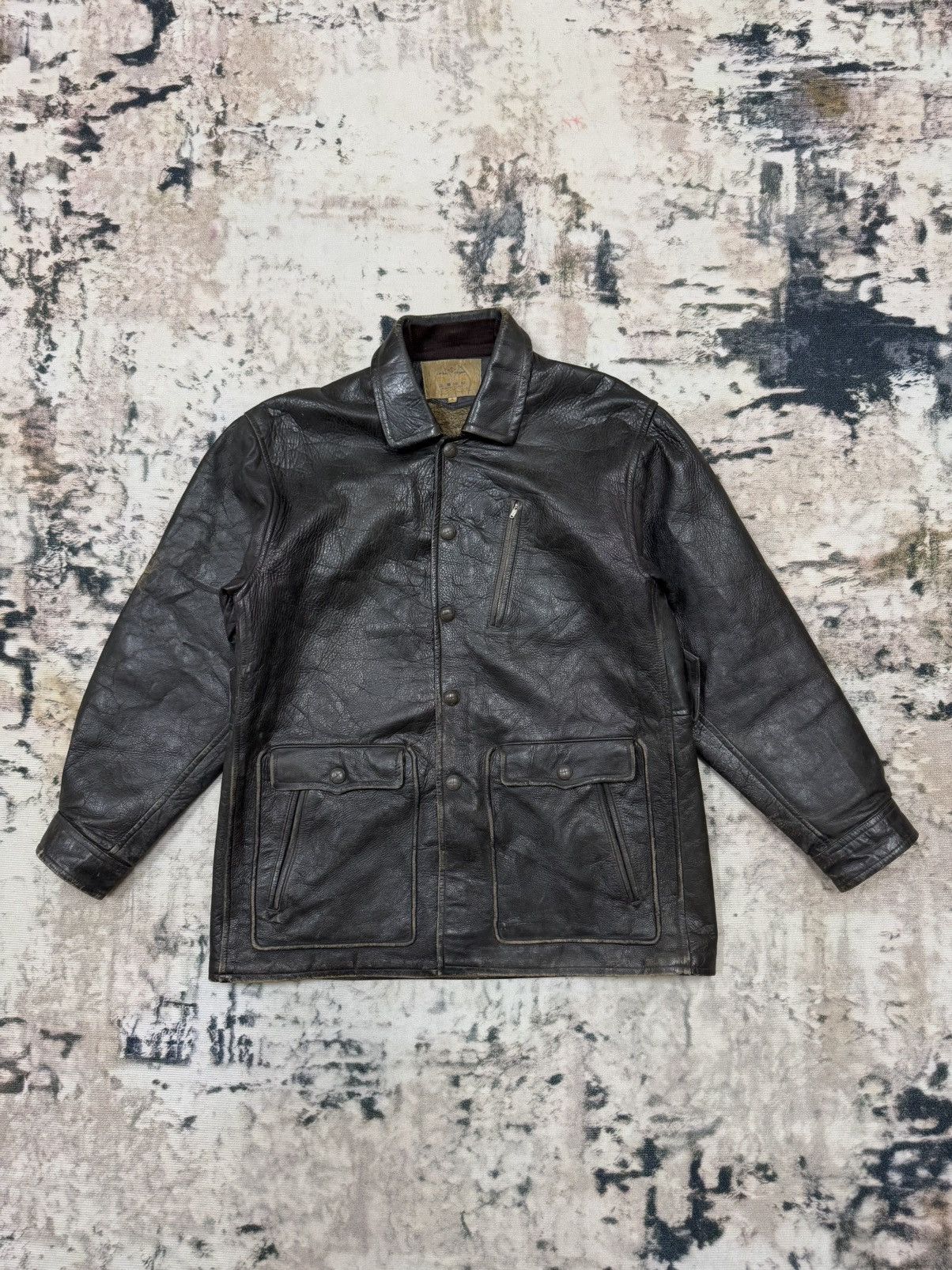 Genuine Leather Vintage Nour Style High Classes Fur Leather Jacket Size US M / EU 48-50 / 2 - 3 Thumbnail