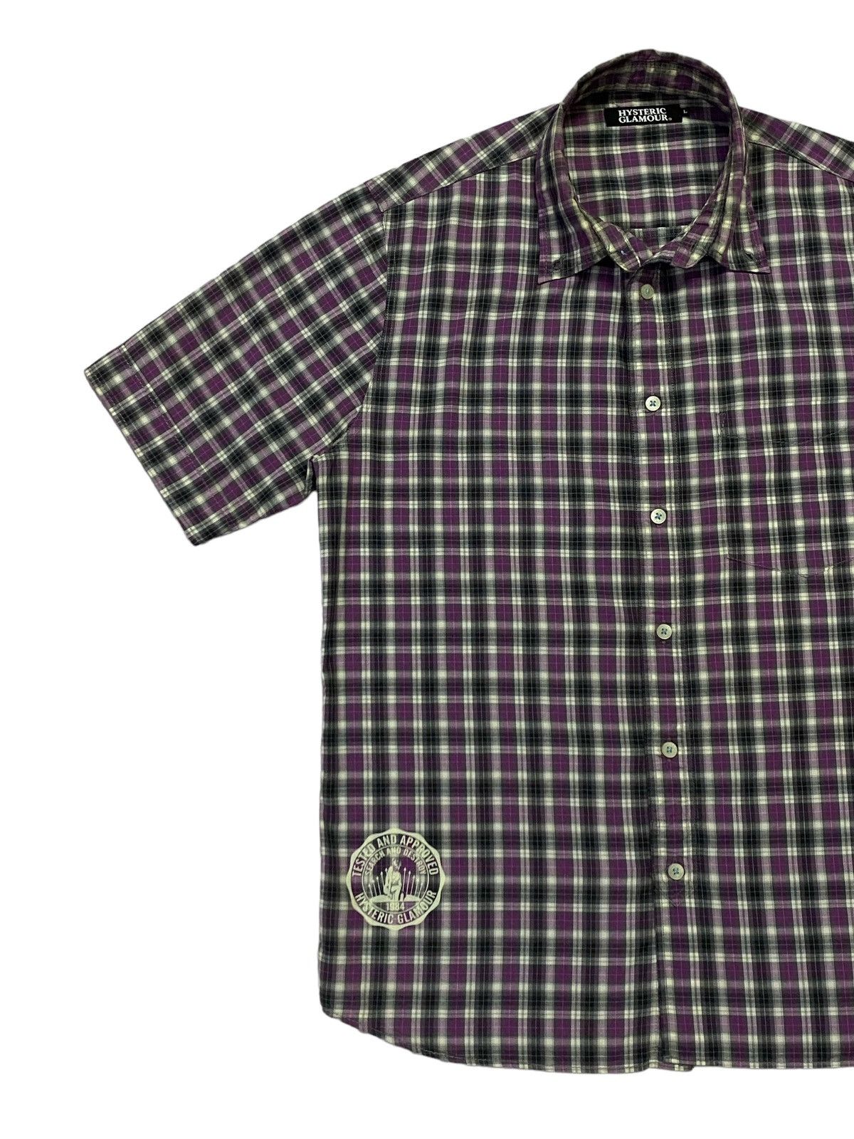 Hysteric Glamour Hysteric Glamour Checkered Pattern Button Ups Short Sleeve Size US M / EU 48-50 / 2 - 18 Thumbnail