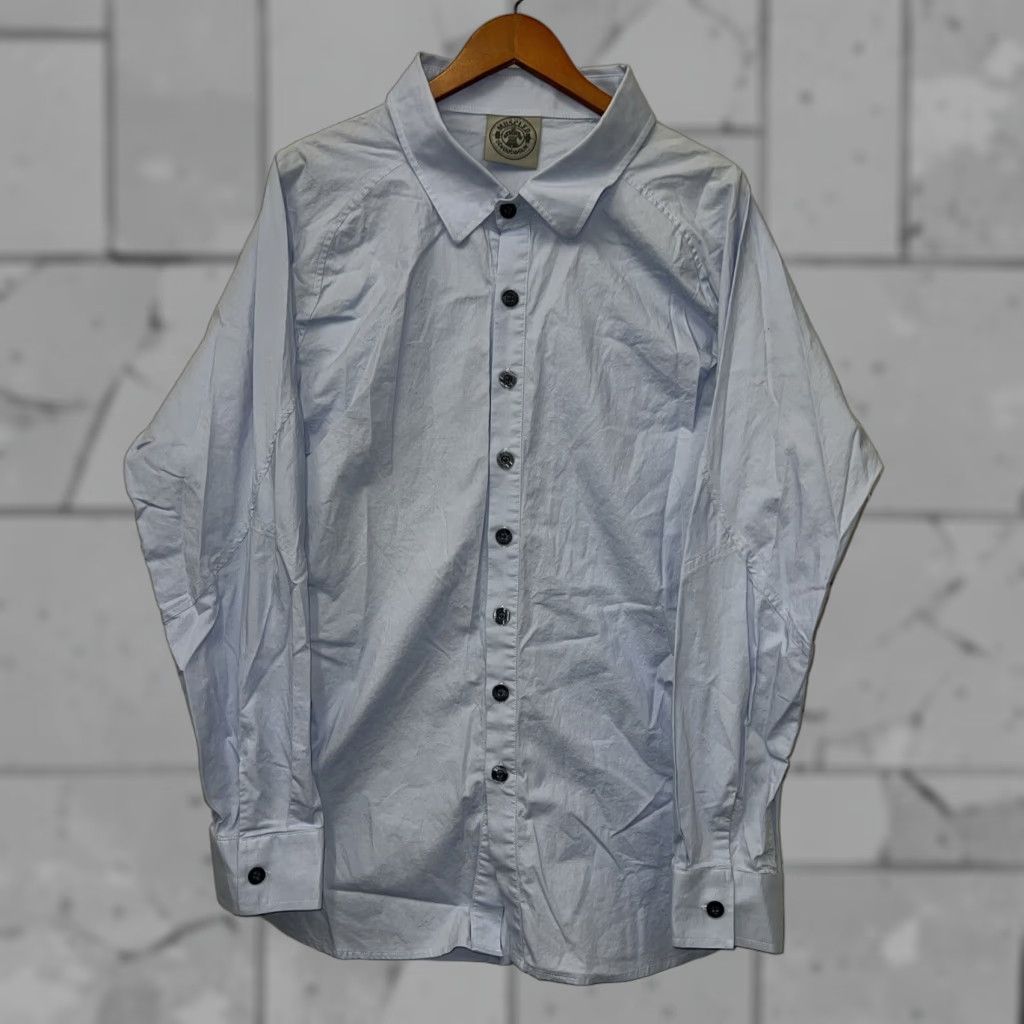 Vintage Muscled Streebwear Blue Button Up Shirt Mens Size L 25” Pit To Pit Size US L / EU 52-54 / 3 - 1 Thumbnail