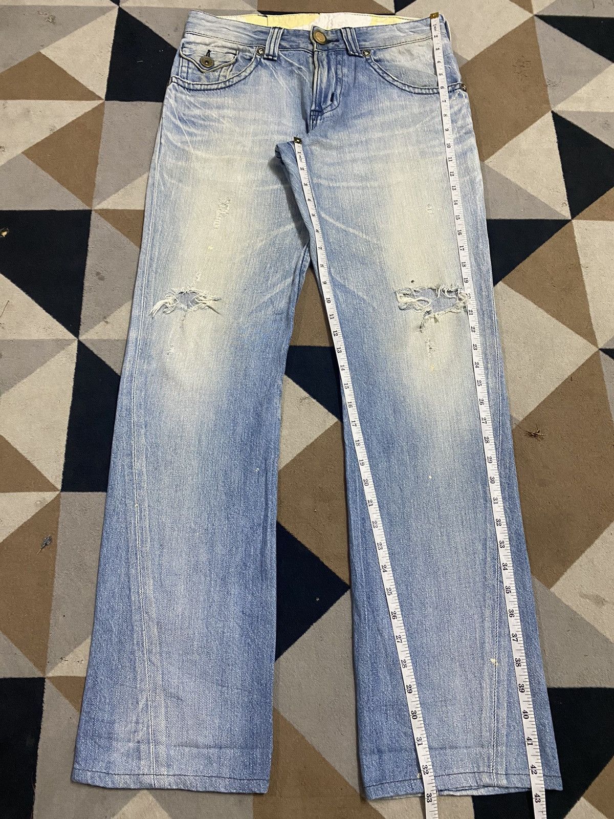 Edwin Vintage Edwin Blue Trip Faded Wash Distressed Jeans Size US 32 / EU 48 - 22 Thumbnail