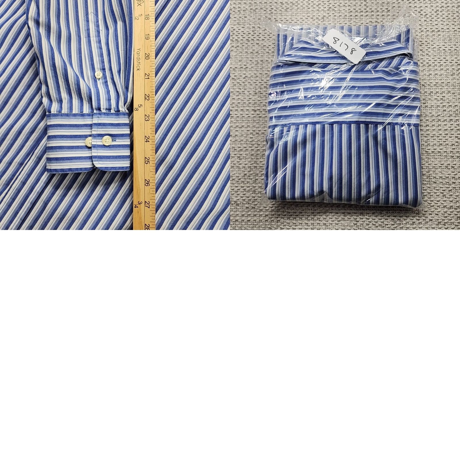 American Eagle Outfitters AEO Blue Issue Button Up Shirt Mens XL Long Sleeve Striped Casual Button-Up Size US XL / EU 56 / 4 - 9 Thumbnail