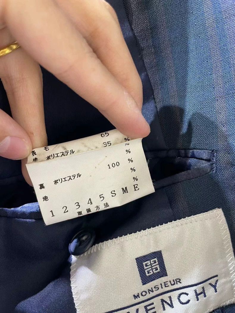 Givenchy Givenchy Vintage Givenchy Blue Plaid Suit Jacket -2507 Size US M / EU 48-50 / 2 - 7 Thumbnail