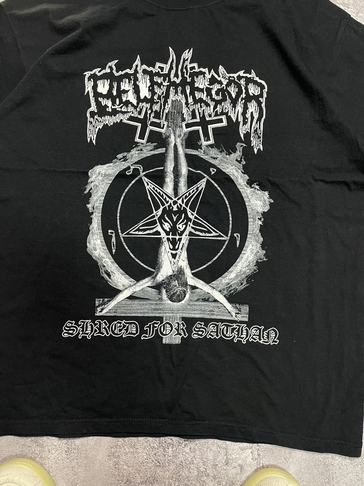 Band Tees Y2K Belphegor Shred For Sathan T Shirt Vintage 2000s Size US XL / EU 56 / 4 - 3 Thumbnail