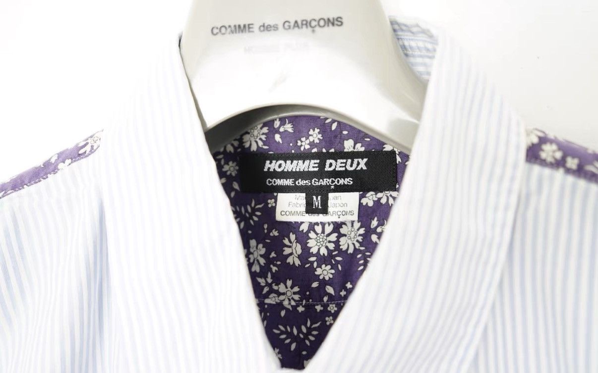 Comme des Garcons Comme des Garçons Floral Panel Stripe Shirt Size US M / EU 48-50 / 2 - 7 Thumbnail