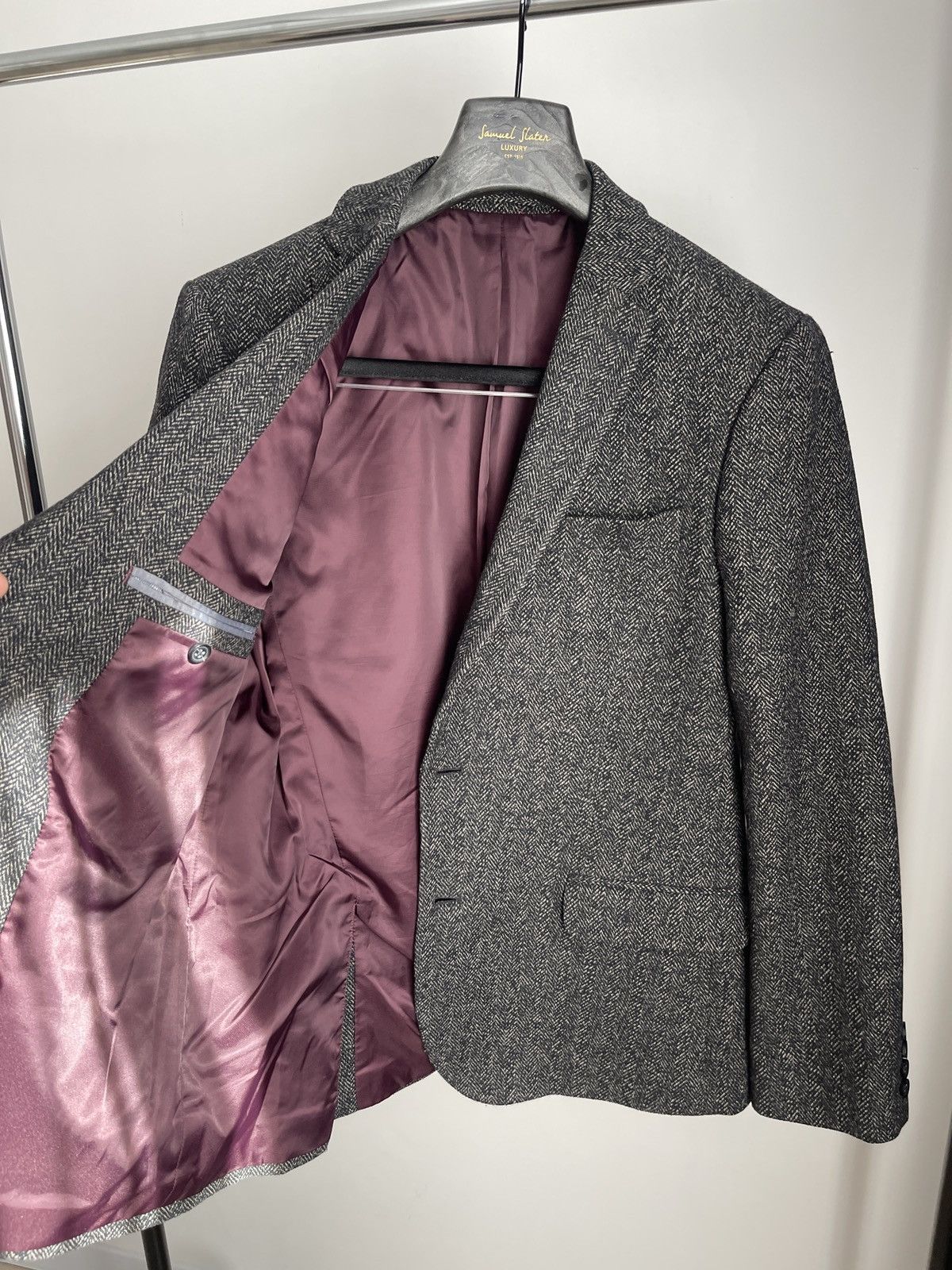 Marks & Spencer Marks Spencer blazer classic jacket wool sport coat grey Size 42R - 5 Thumbnail