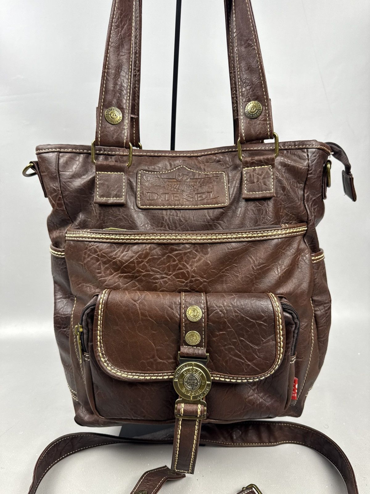 Diesel Diesel crossbody handbag vintage leather brown model 90s Size ONE SIZE - 6 Thumbnail