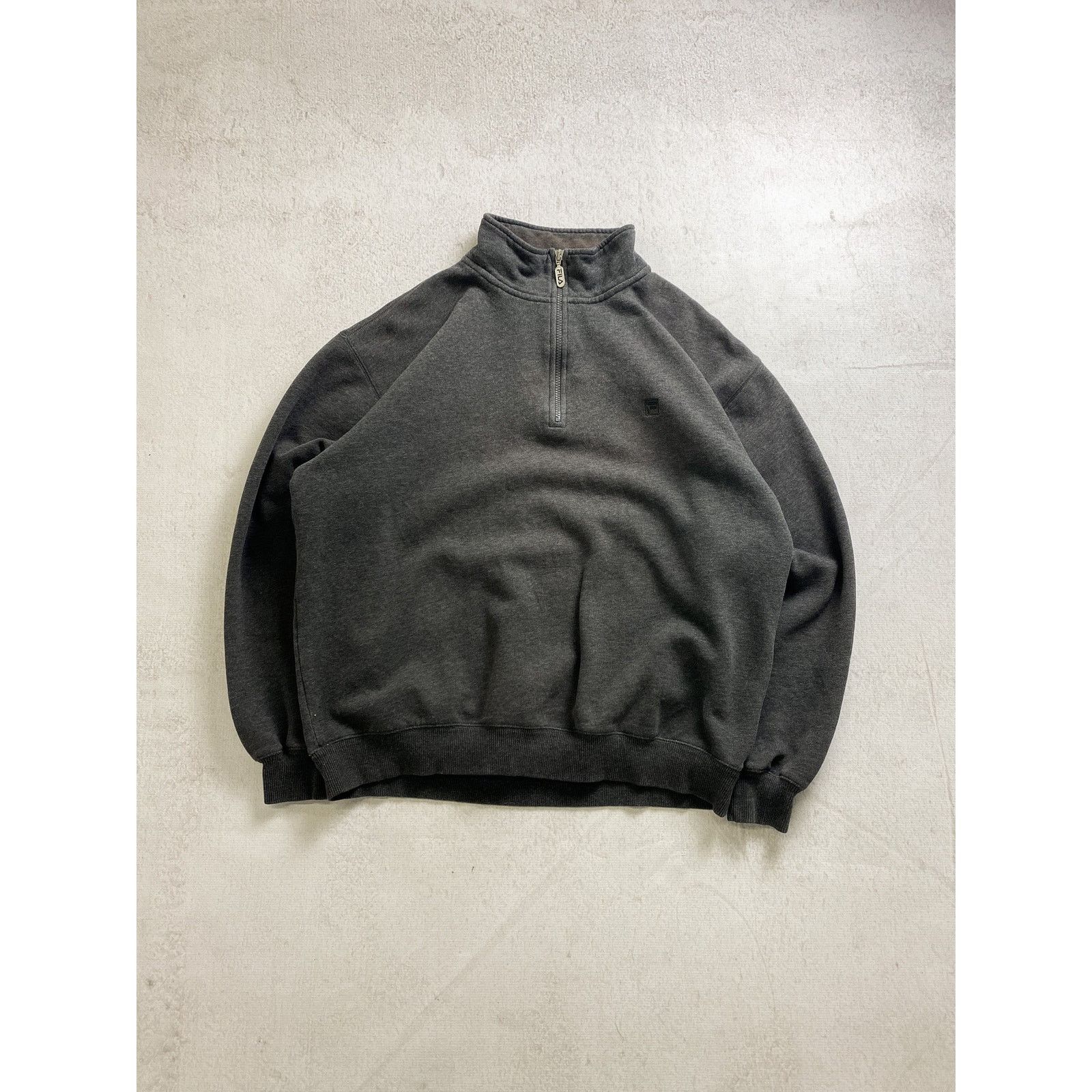 Fila Vintage 90s Fila Grey Regular 1/4 Zip Sweatshirt - Men's XL Size US XL / EU 56 / 4 - 1 Thumbnail