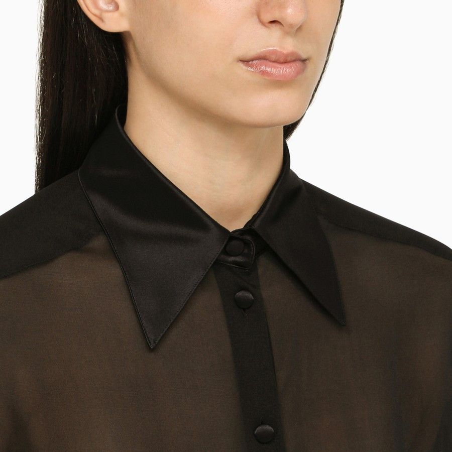 Dolce & Gabbana o1d2blof0824 Transparent Shirt in Black Size S / US 4 / IT 40 - 4 Thumbnail