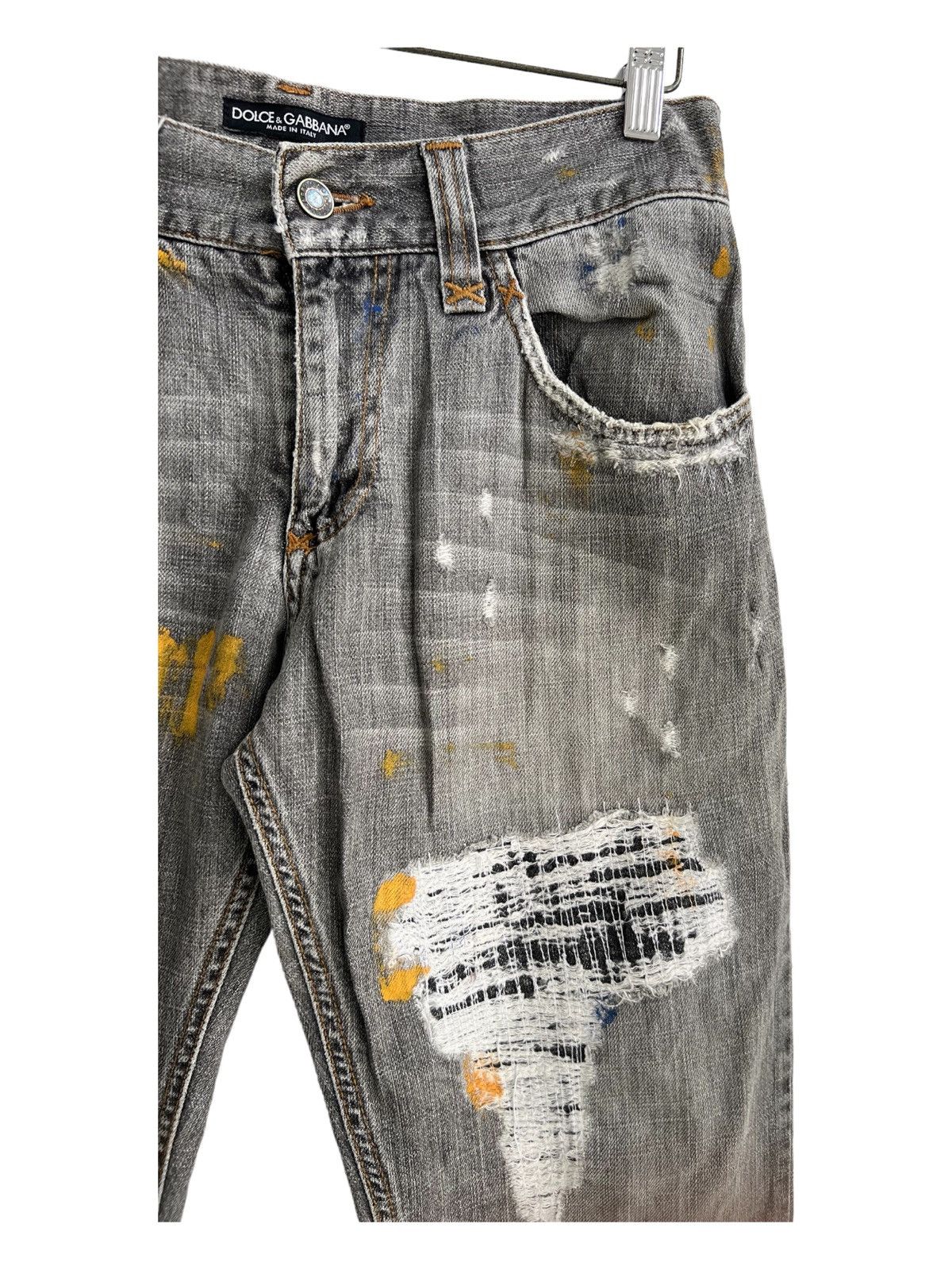 Dolce & Gabbana ARCHIVE D&G Sashiko Boro Runway Damaged Dirty Jeans Denim Size US 32 / EU 48 - 9 Thumbnail