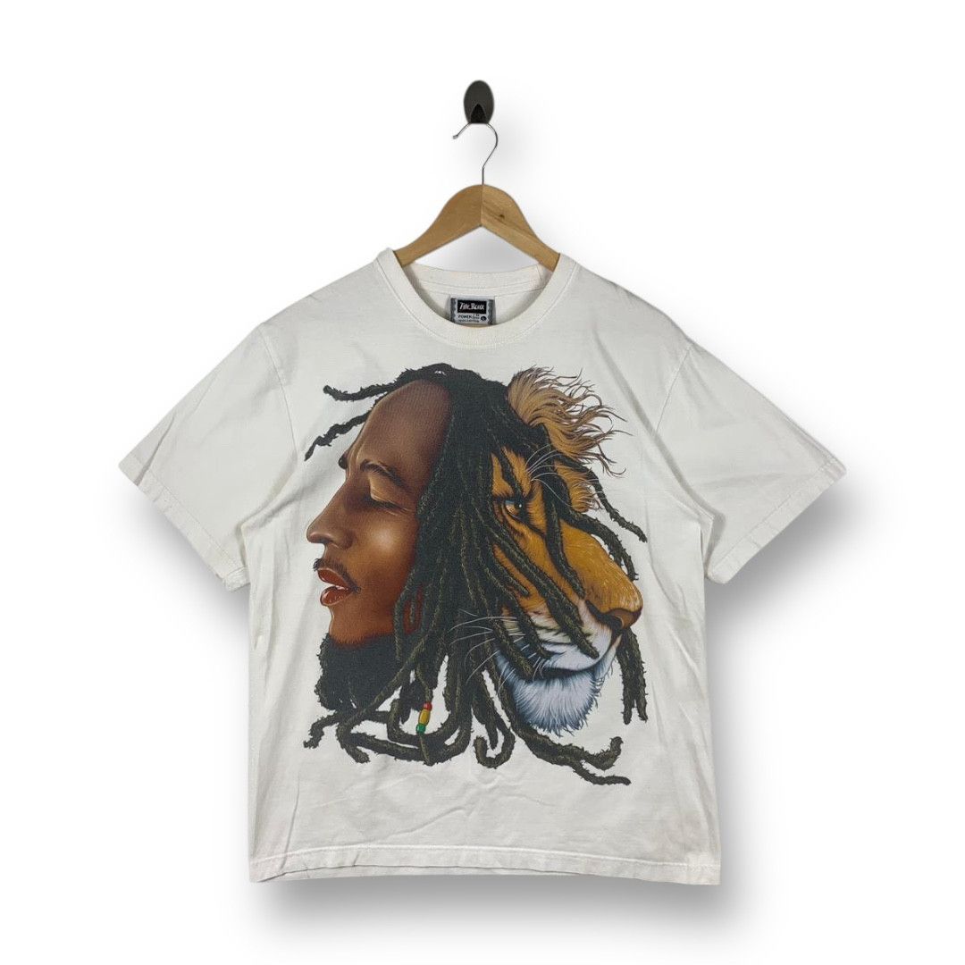 Other Vintage 90s Bob Marley & Lion of Judah Double Sided Tee Size US L / EU 52-54 / 3 - 1 Thumbnail