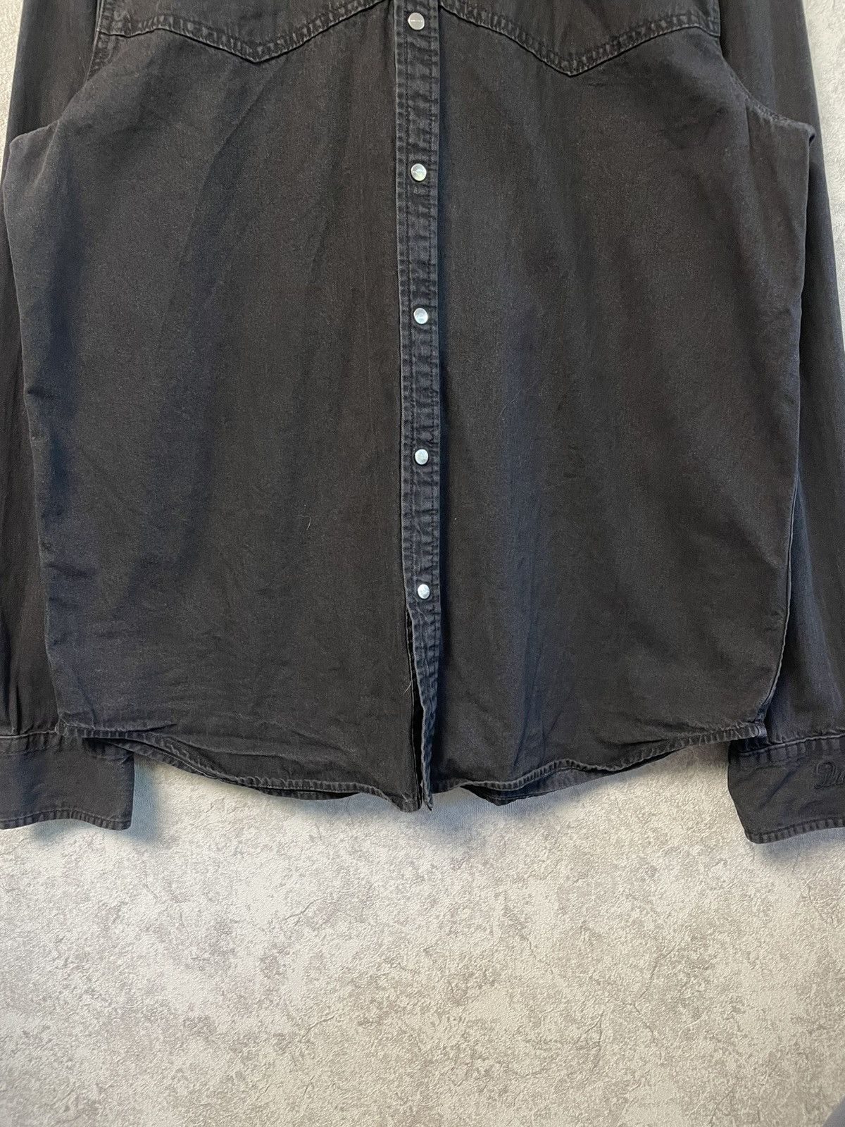 Diesel Diesel Black Denim Jeans Long Sleeve Shirt Button Ups Size US XL / EU 56 / 4 - 3 Thumbnail
