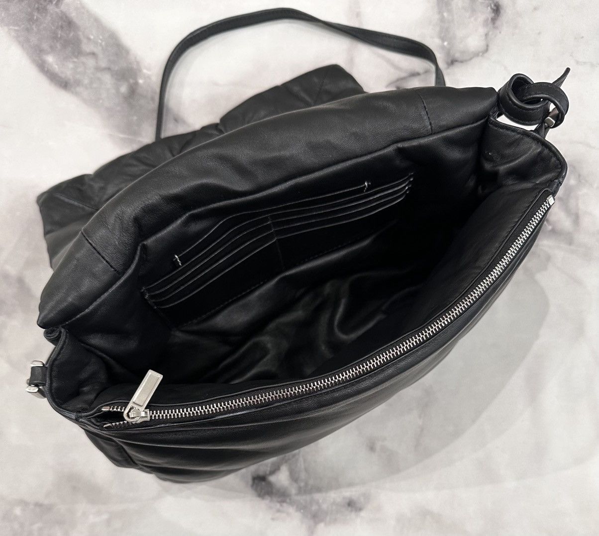 Rick Owens RICK OWENS BLACK LEATHER PILLOW GRIFFIN CROSSBODY/CLUTCH Size ONE SIZE - 4 Thumbnail