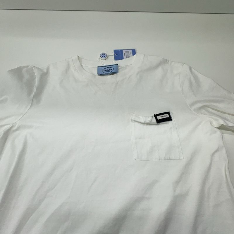 Prada Prada SS21 White Bow Detail TShirt-2506 Size US XS / EU 42 / 0 - 6 Thumbnail