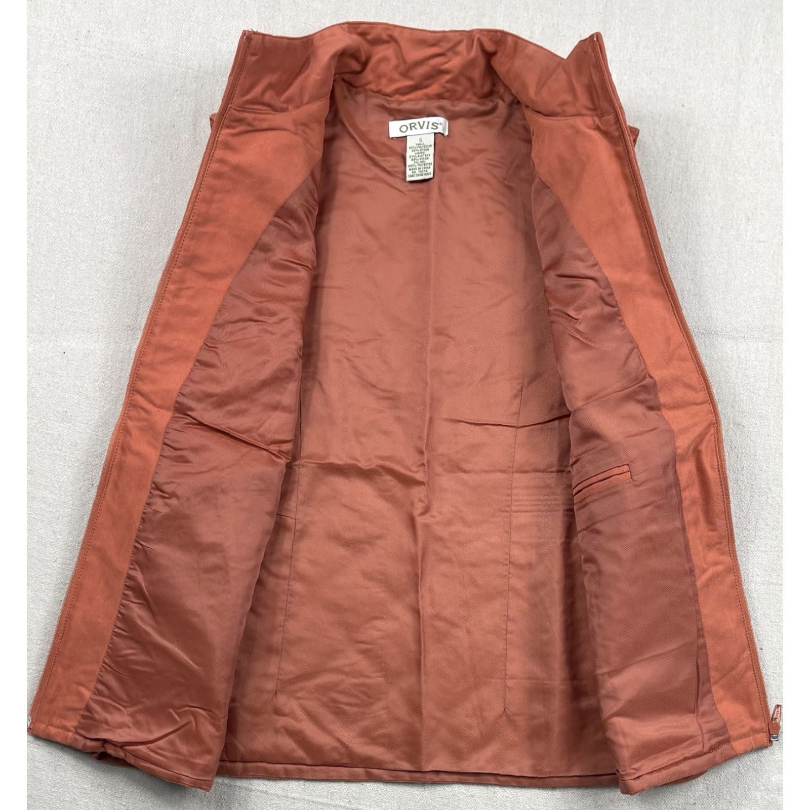 Orvis Orvis Quilted Vest Jacket Lined Womens Sz S Salmon Light Orange Fishing Full Zip Vest Womens S Orange Quilt Full Zip Outdoors Fat? Size S / US 4 / IT 40 - 3 Thumbnail