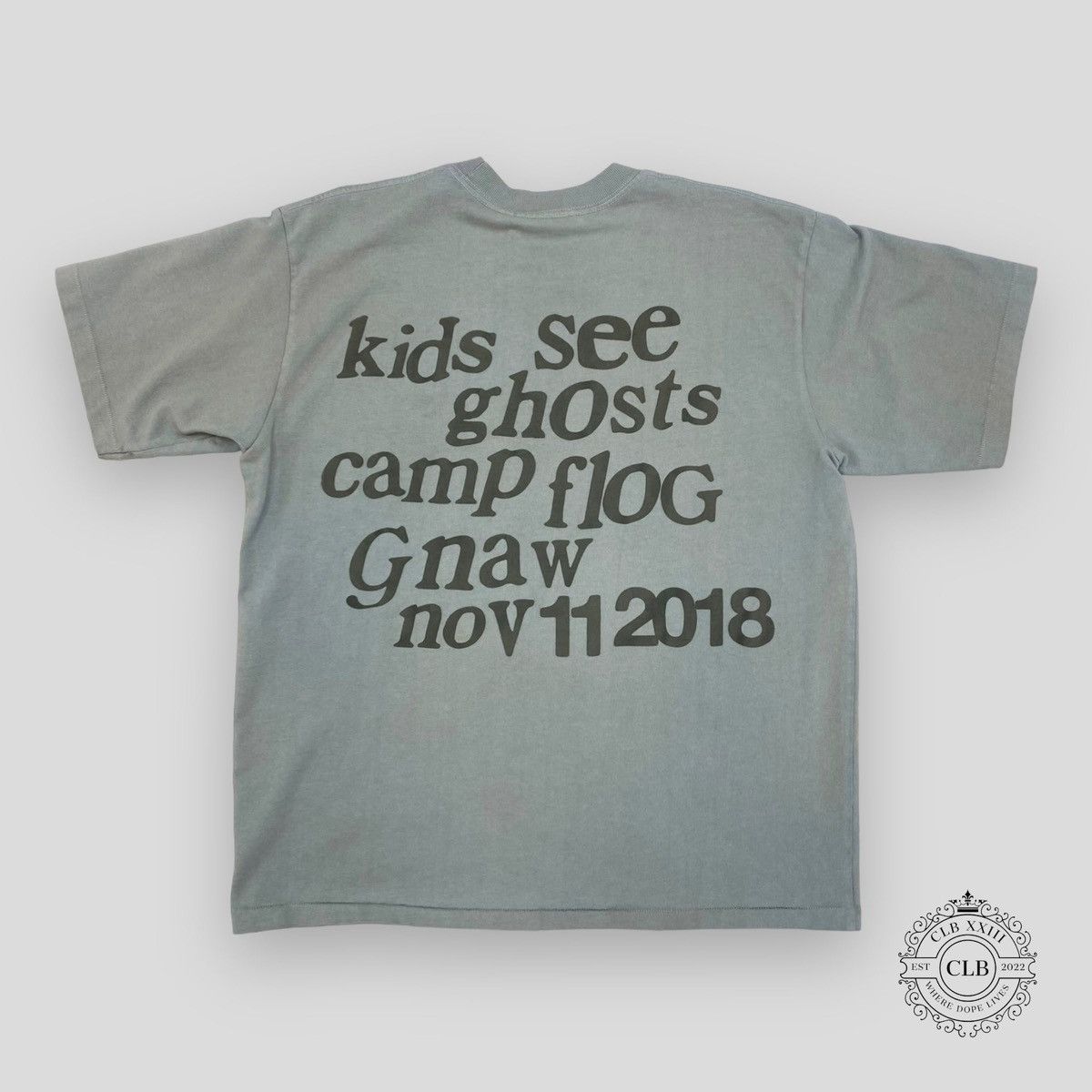 KIDS SEE GHOST LUCKY ME TEE GLACIER