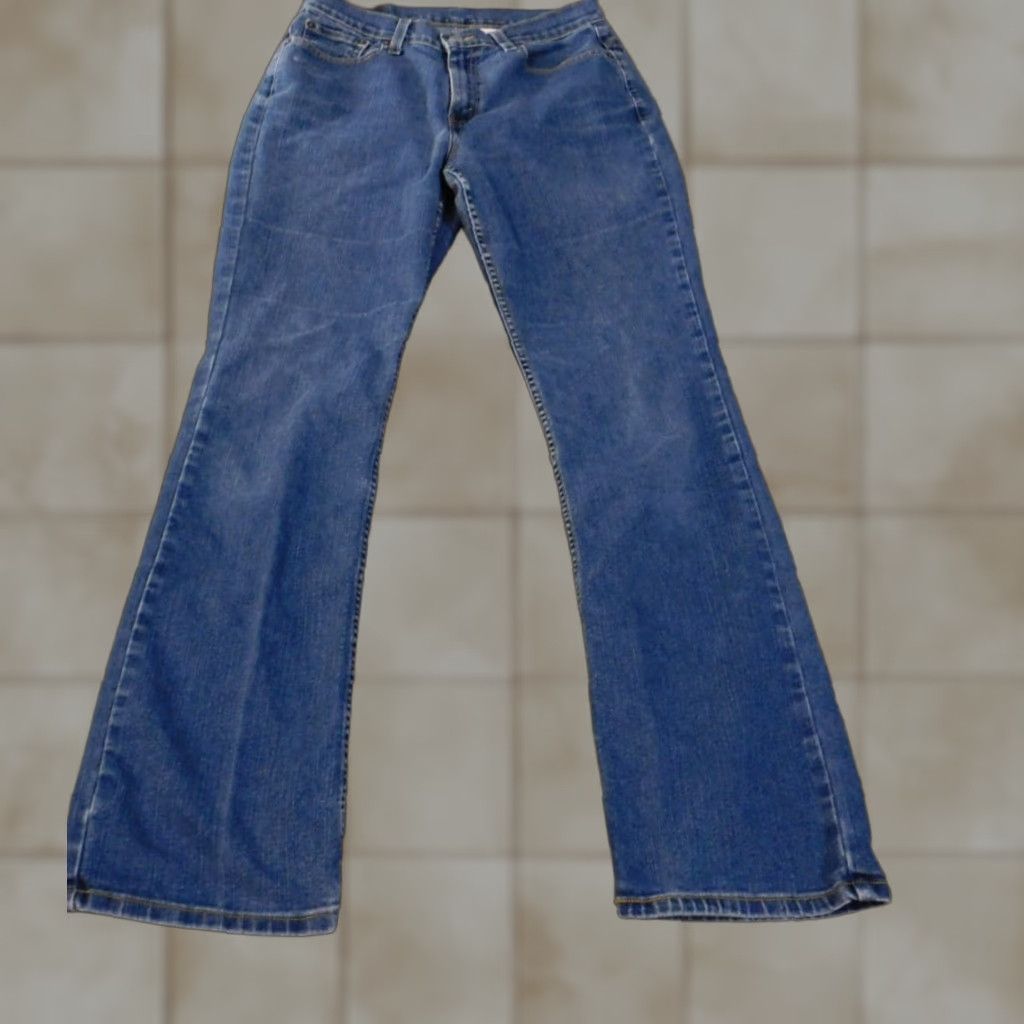 Levi's Levi's 515 Jeans Bootcut Women 10 Regular Blue Denim USA Mid Rise 31in Inseam Zipper Stretch Vintage No Size 32" / US 10 / IT 46 - 1 Thumbnail